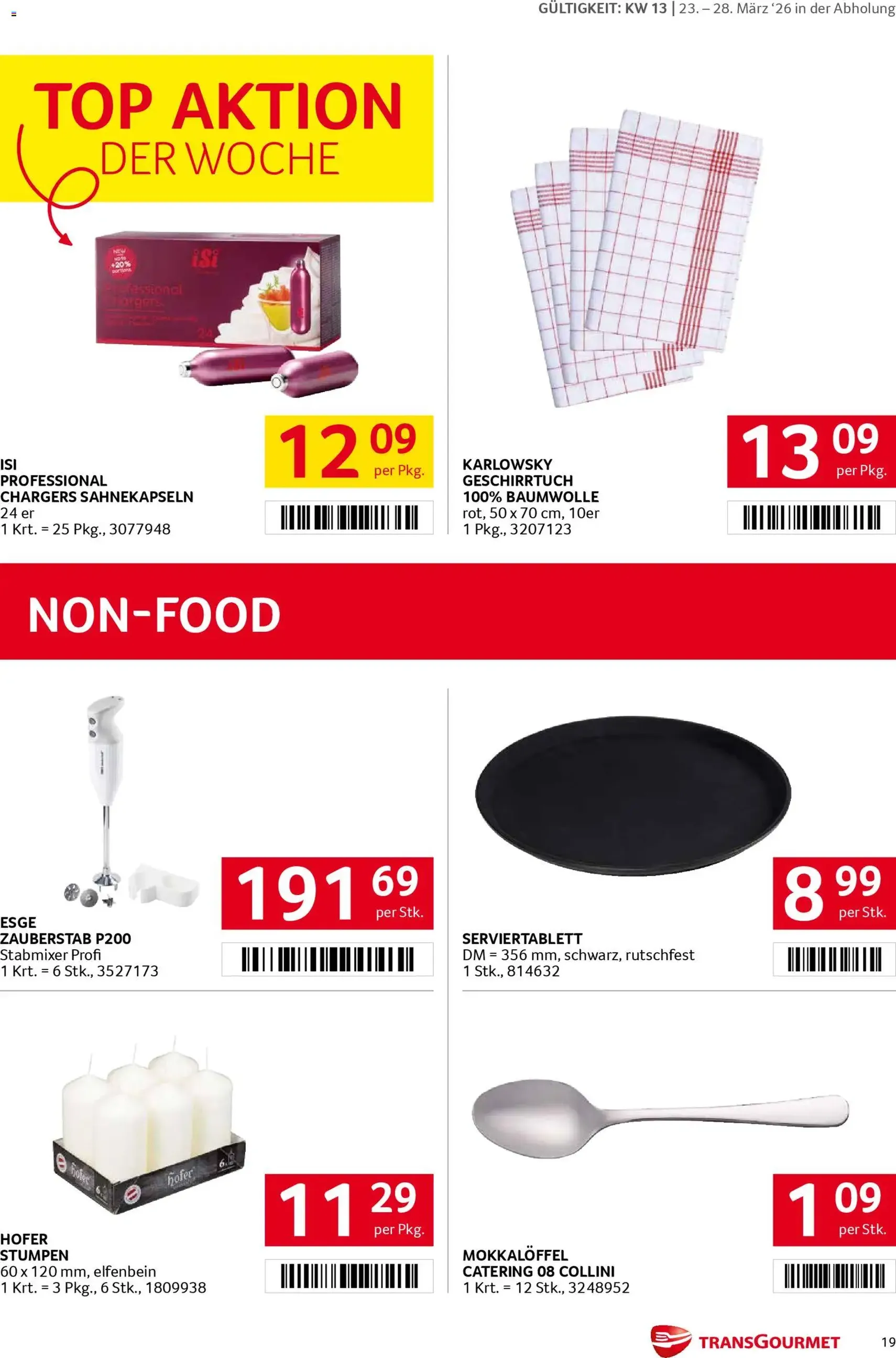 Transgourmet Flugblatt - Gültiger Prospekt ab 23.03.2026, Seite 19 von insgesamt 32