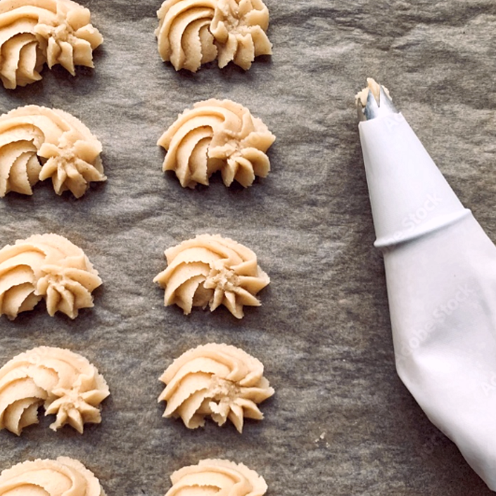 Weihnachtliches Butter-Spritzgebäck