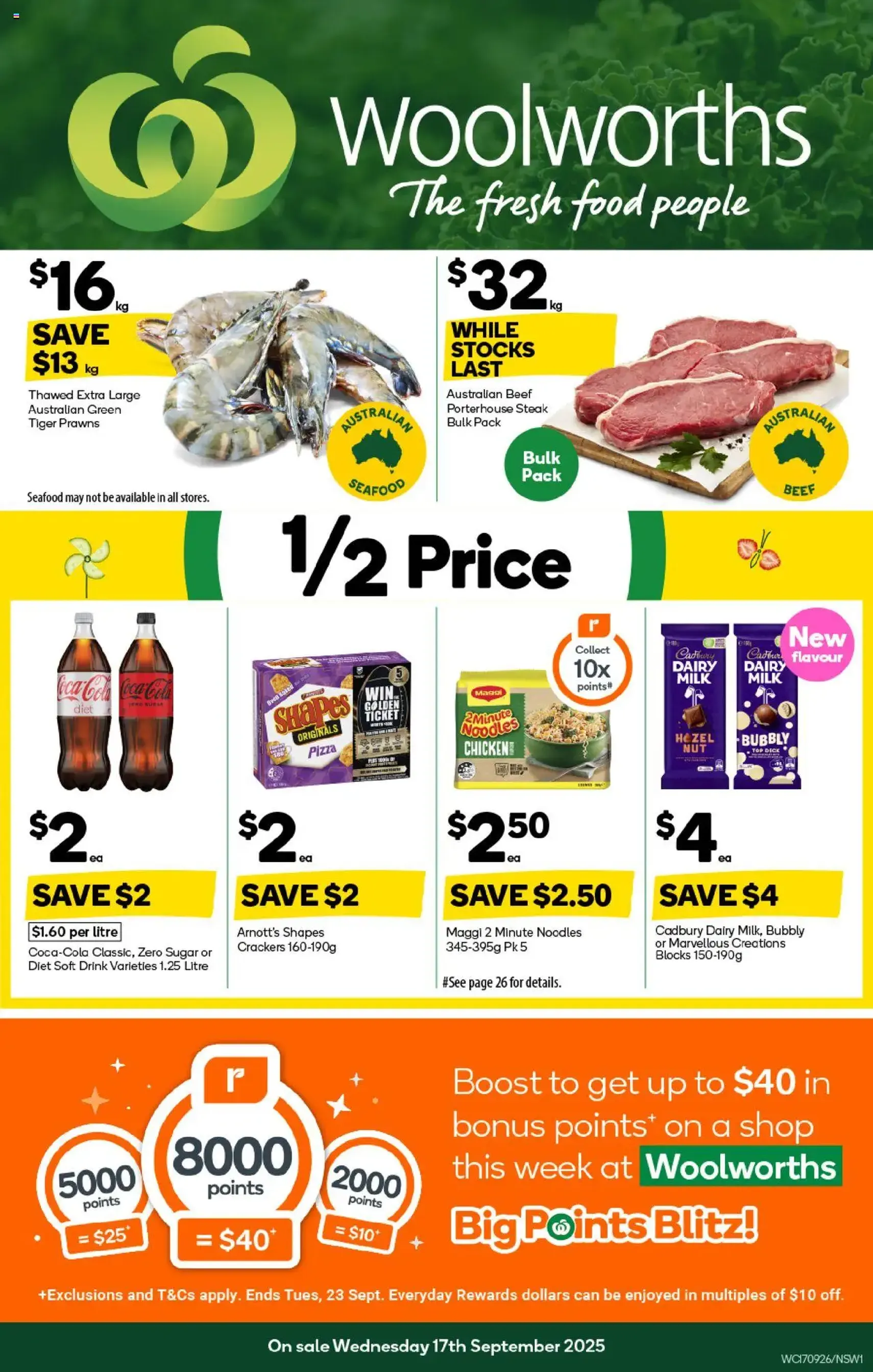 Weekly catalogue Woolworths NSW 17/09 - valid flyer from 17/09/2025, page 1 of 46