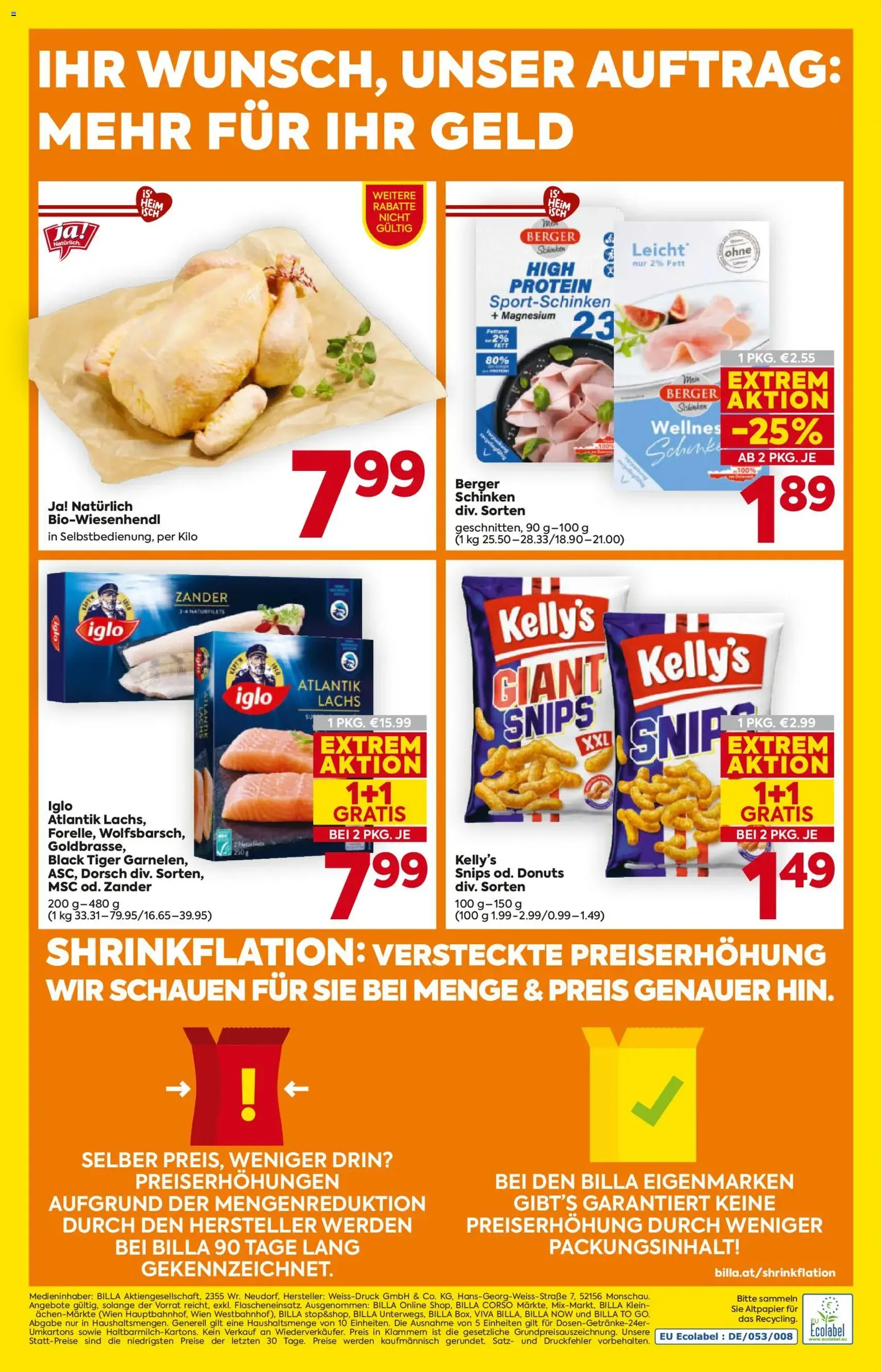 Billa Flugblatt - Gültiger Prospekt ab 29.01.2026, Seite 20 von insgesamt 20