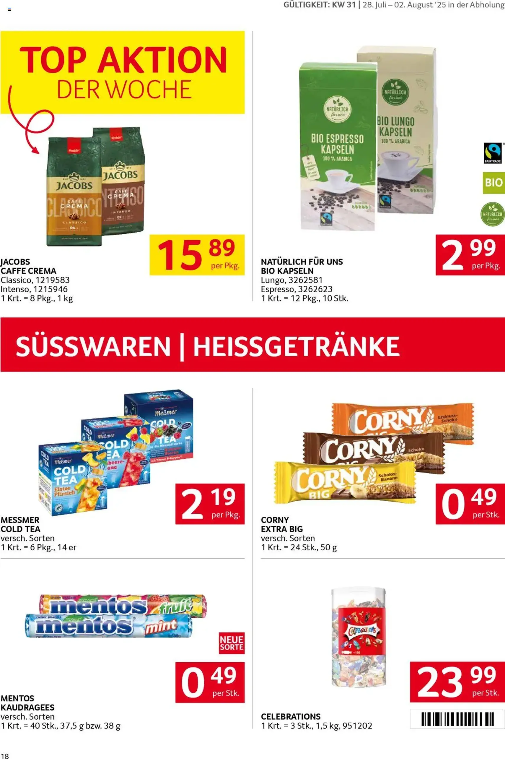 Transgourmet Flugblatt - Gültiger Prospekt ab 27.07.2025, Seite 18 von insgesamt 28 Transgourmet Flugblatt - Gültiger Prospekt ab 27.07.2025, Seite 18 von insgesamt 28