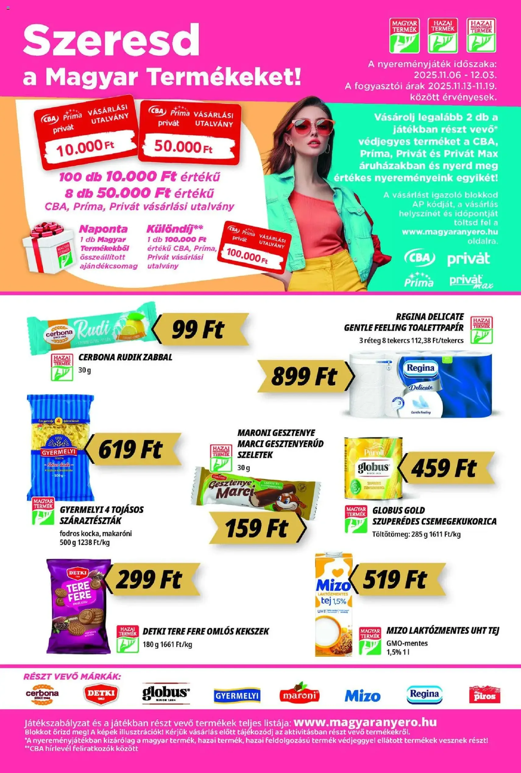 CBA Príma Akciós újság - 2025.11.13. érvényes szórólap 5 oldal 16 oldalból