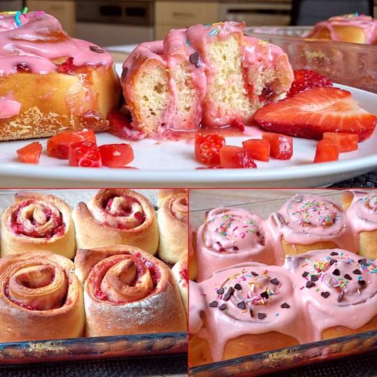 Náhľad receptu Mäkučké jahodové osie hniezda