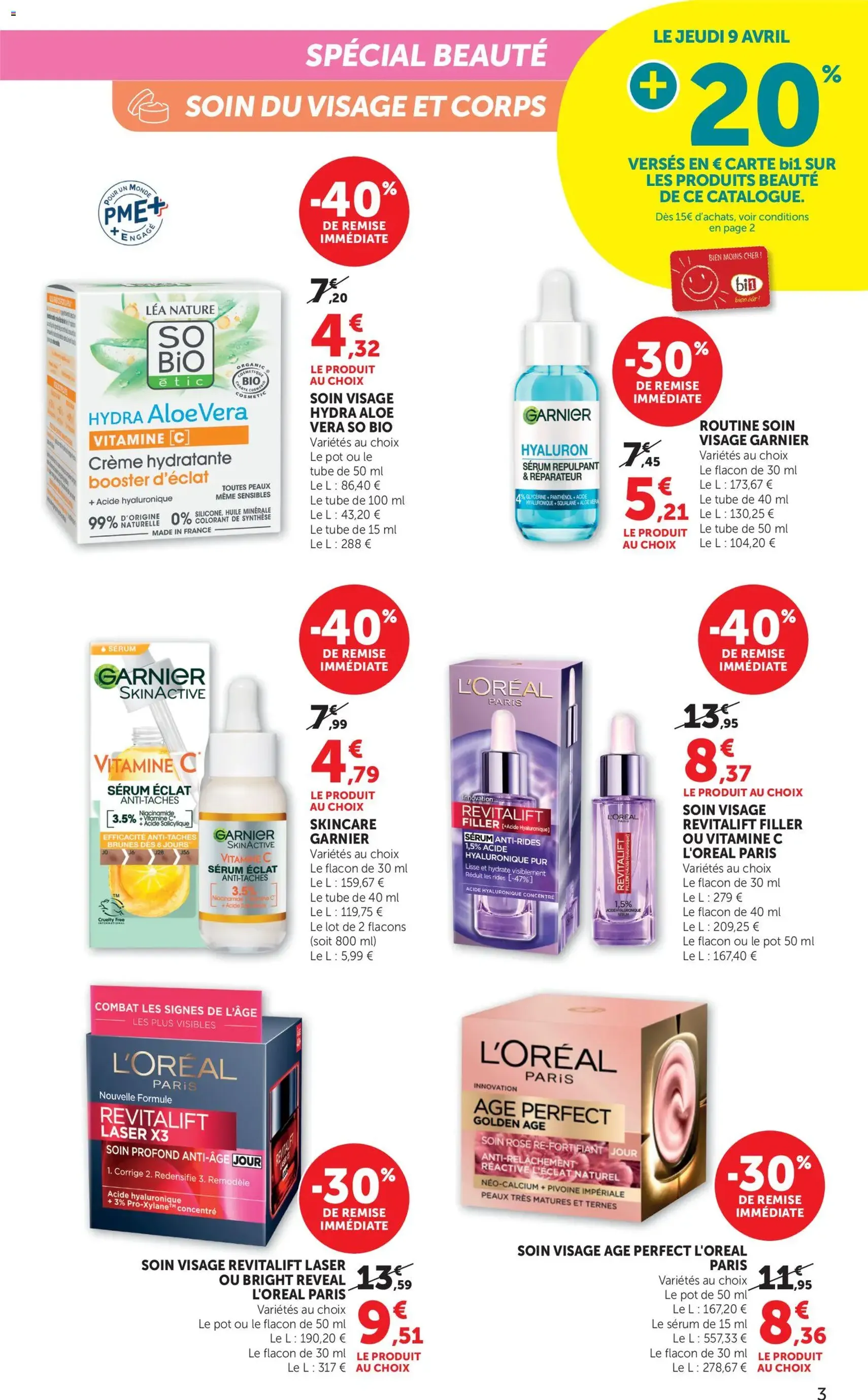 Bi1 Catalogue - brochure valable à partir du 08/04/2026, page 3 sur 20