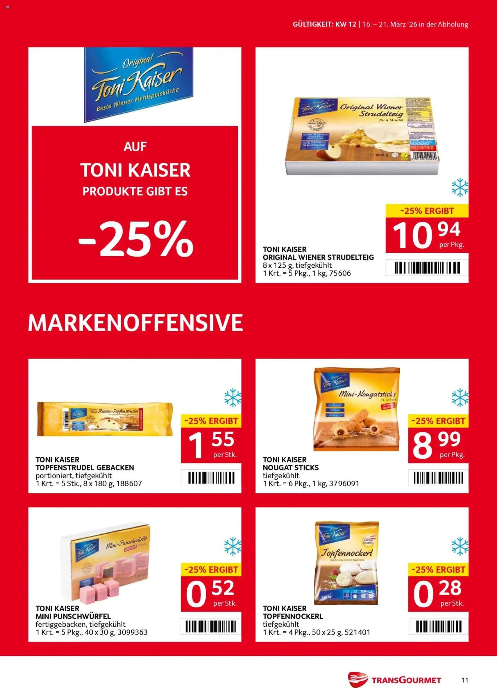 Transgourmet Flugblatt - Gültiger Prospekt ab 16.03.2026, Seite 11 von insgesamt 36