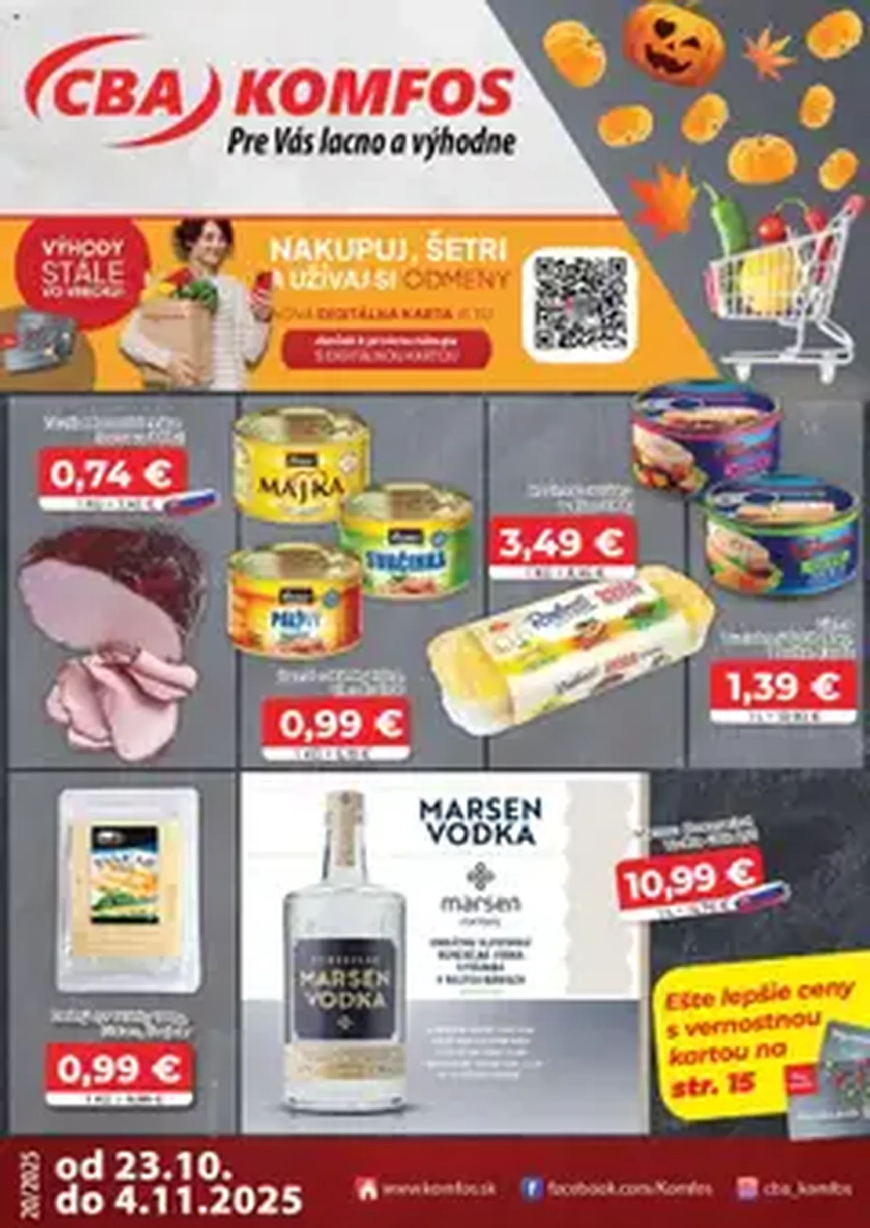 CBA Komfos leták - platný leták od 23.10.2025 strana 1 z 1
