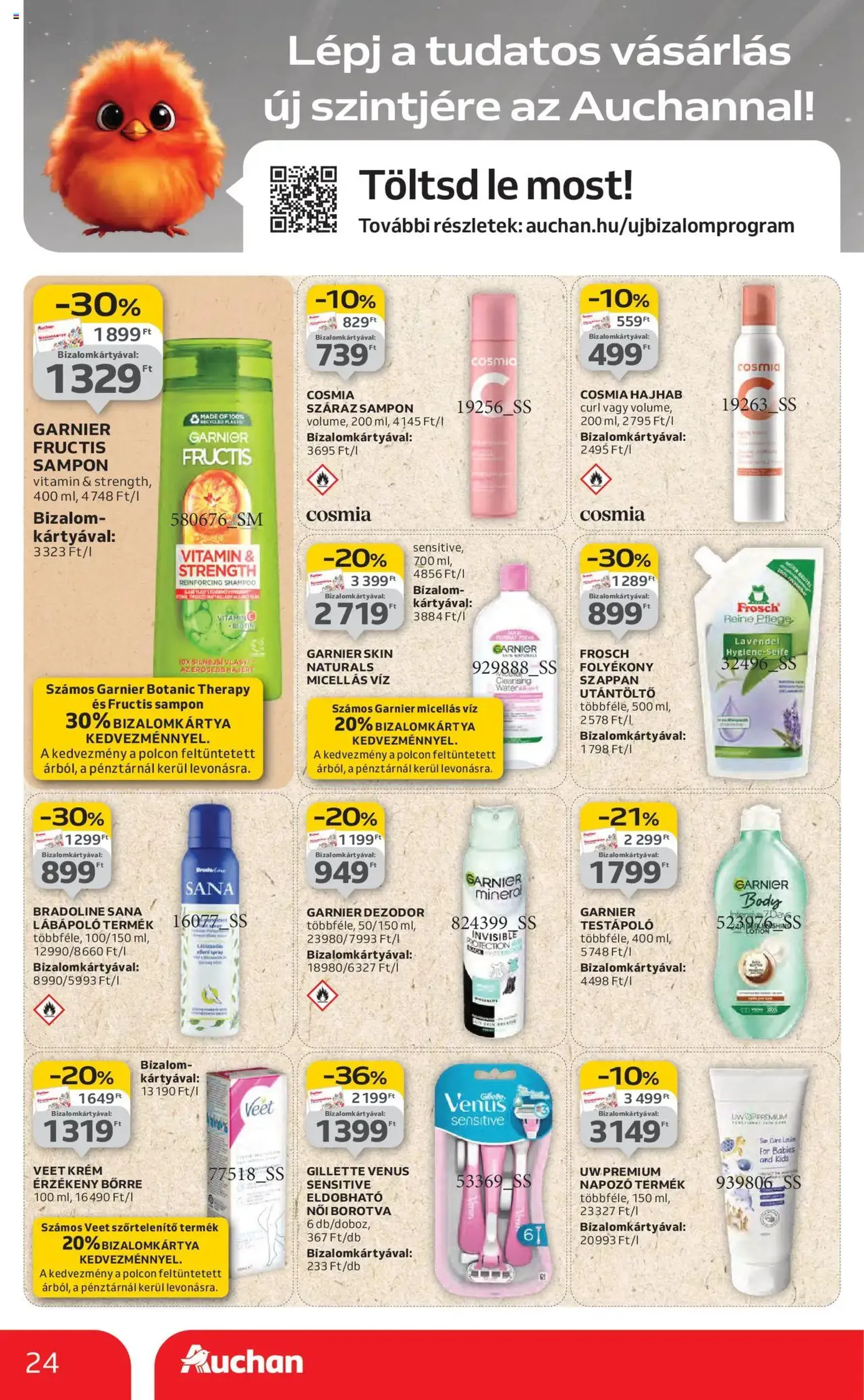 Auchan Akciós újság - 2025.07.31. érvényes szórólap 24 oldal 42 oldalból Auchan Akciós újság - 2025.07.31. érvényes szórólap 24 oldal 42 oldalból