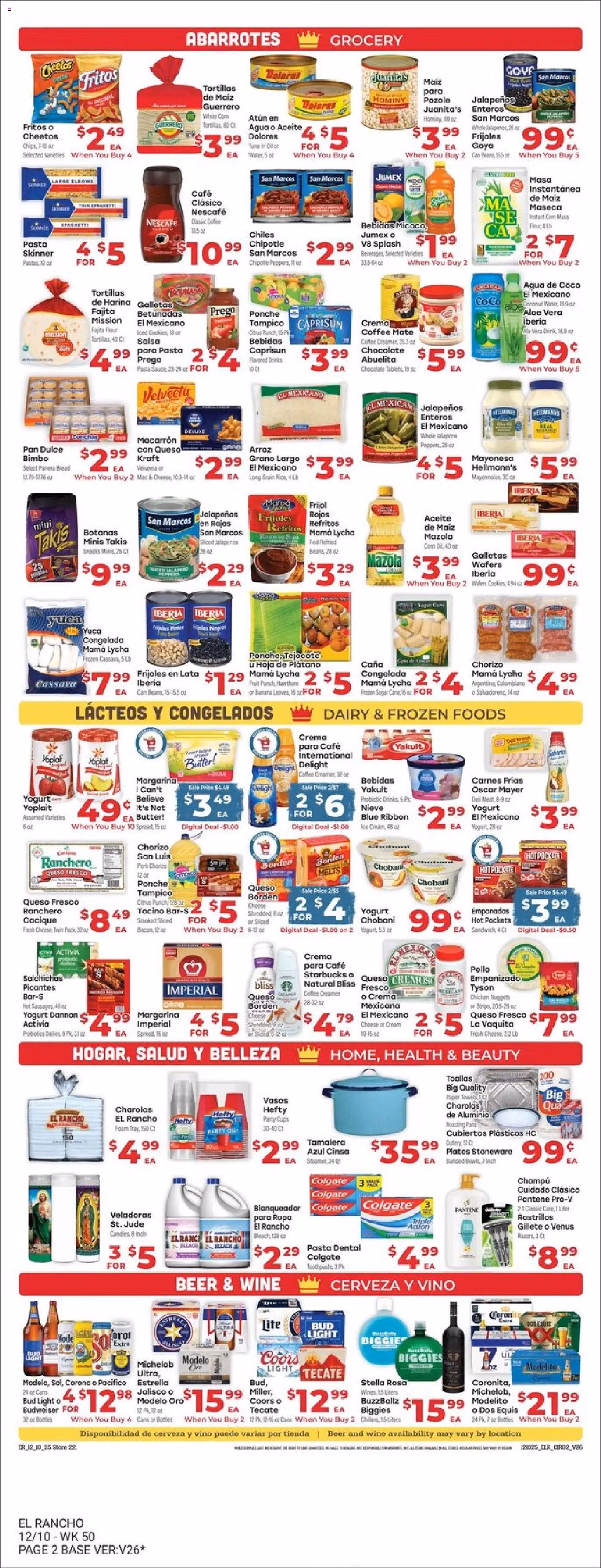 El Rancho Weekly Ad - valid flyer from 12/10/2025, page 2 of 4