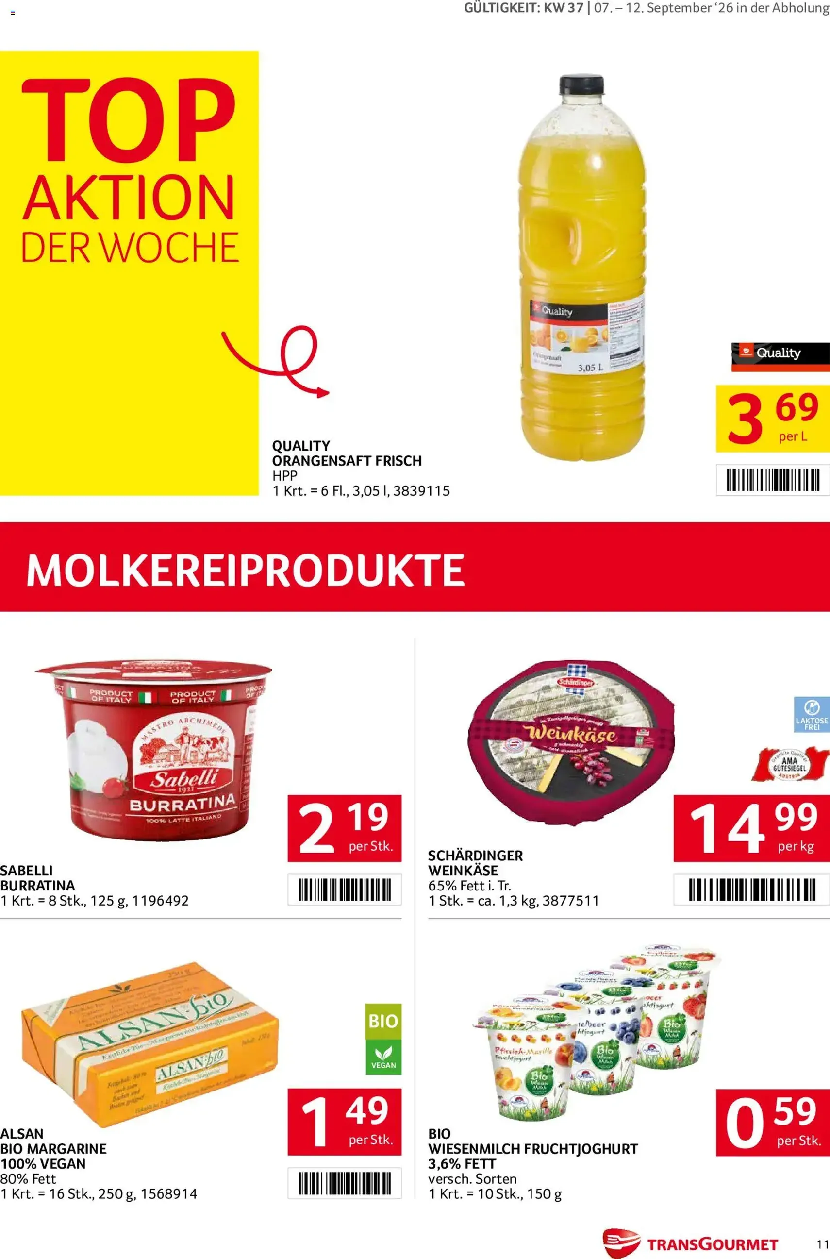 Transgourmet Flugblatt - Gültiger Prospekt ab 07.09.2026, Seite 11 von insgesamt 32