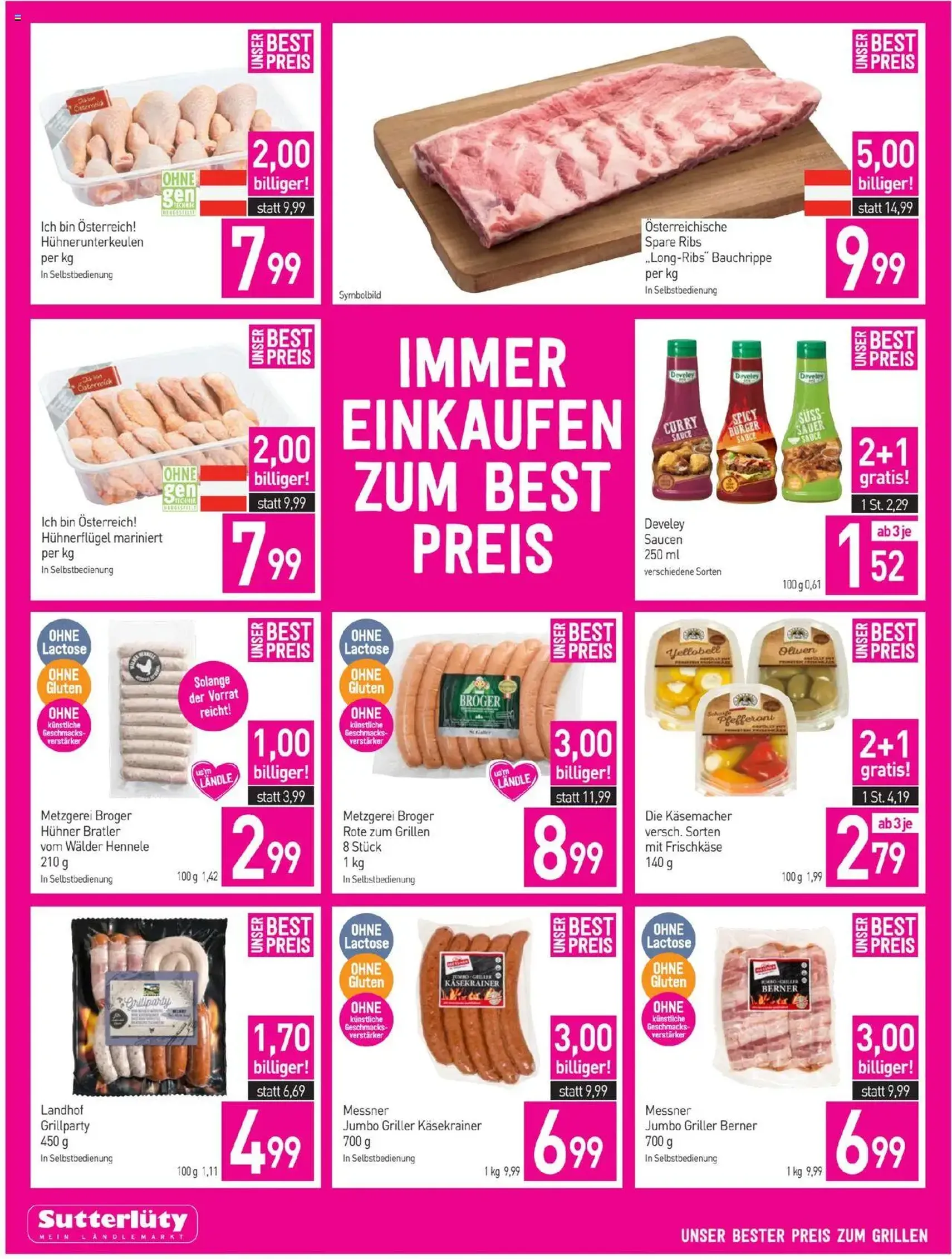 Sutterlüty Flugblatt - Gültiger Prospekt ab 31.07.2025, Seite 2 von insgesamt 24 Sutterlüty Flugblatt - Gültiger Prospekt ab 31.07.2025, Seite 2 von insgesamt 24