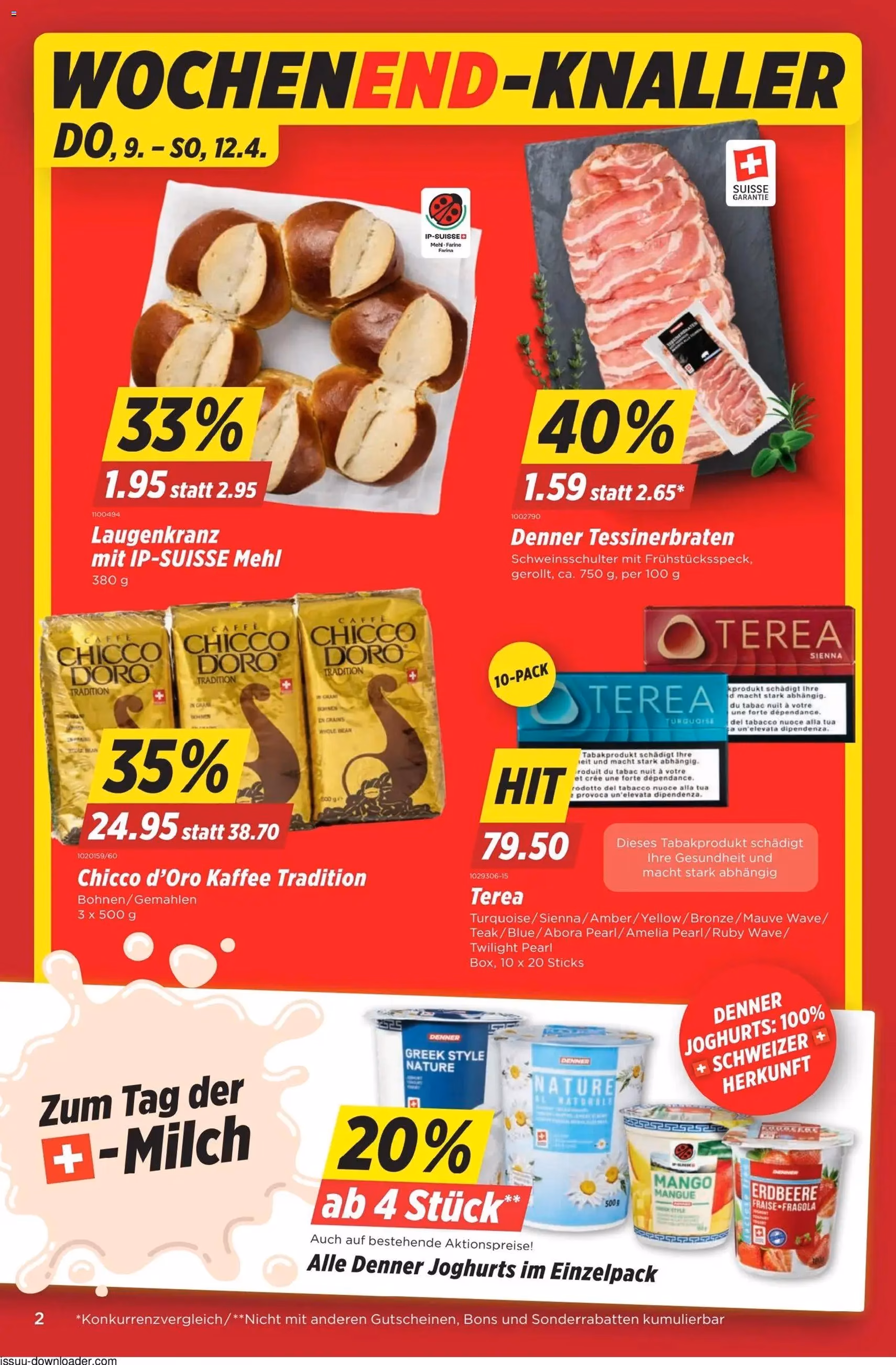 Denner aktionen - Gültiger Prospekt ab 09.04.2026, Seite 2 von insgesamt 20