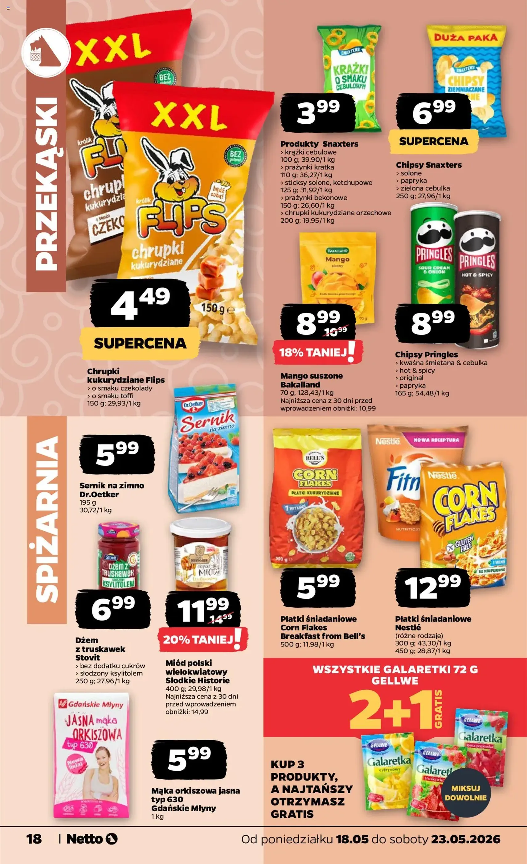 Netto gazetka od poniedziałku spożywcza - ważny gazetka od 18.05.2026 strona 18 z 38