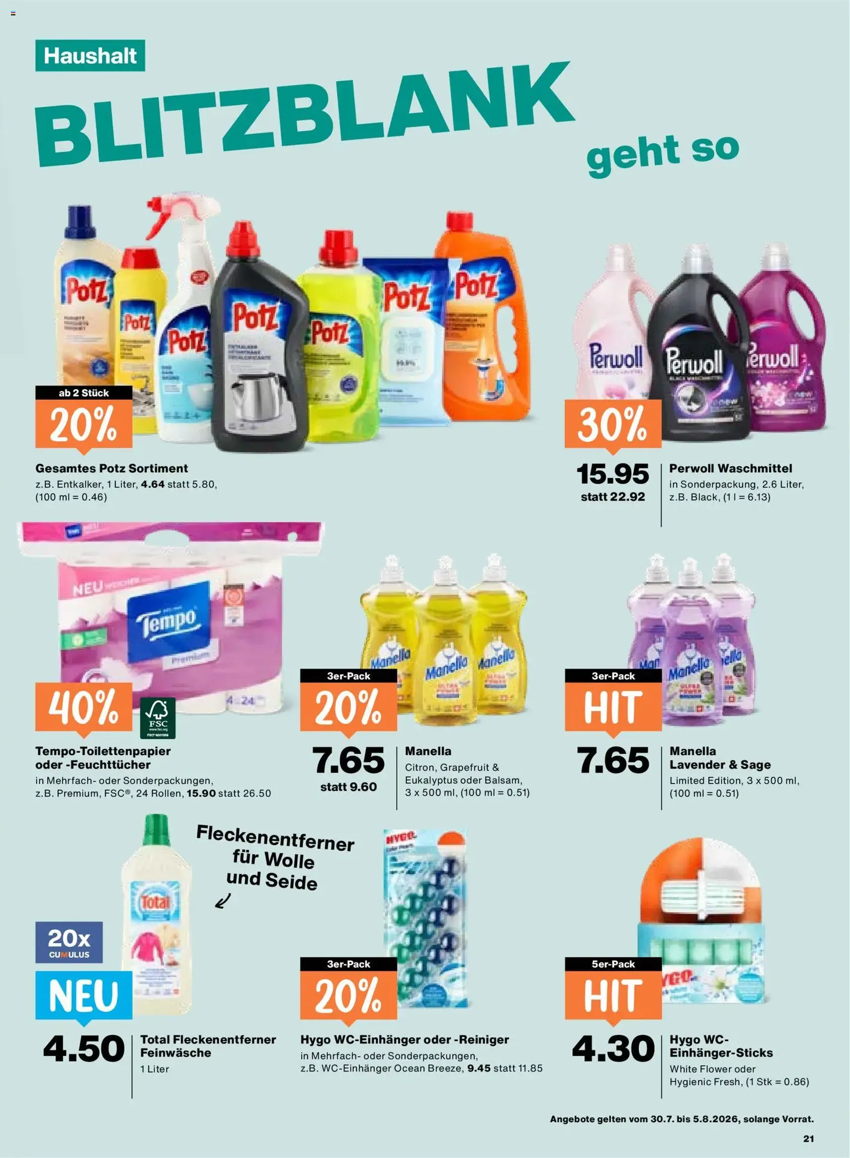 Migros aktionen - Gültiger Prospekt ab 30.07.2026, Seite 21 von insgesamt 24