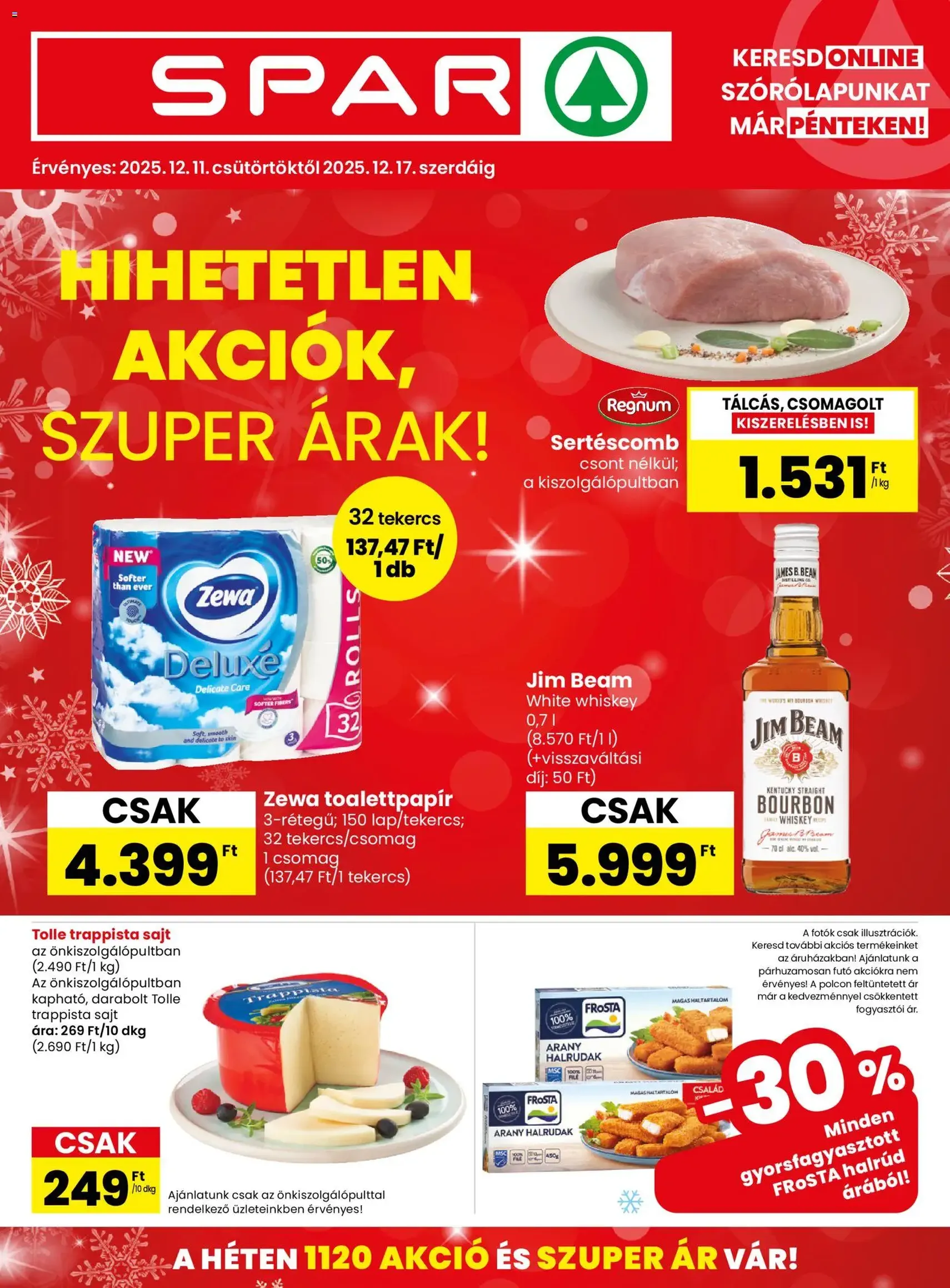 Spar Akciós újság - 2025.12.11. érvényes szórólap 1 oldal 28 oldalból
