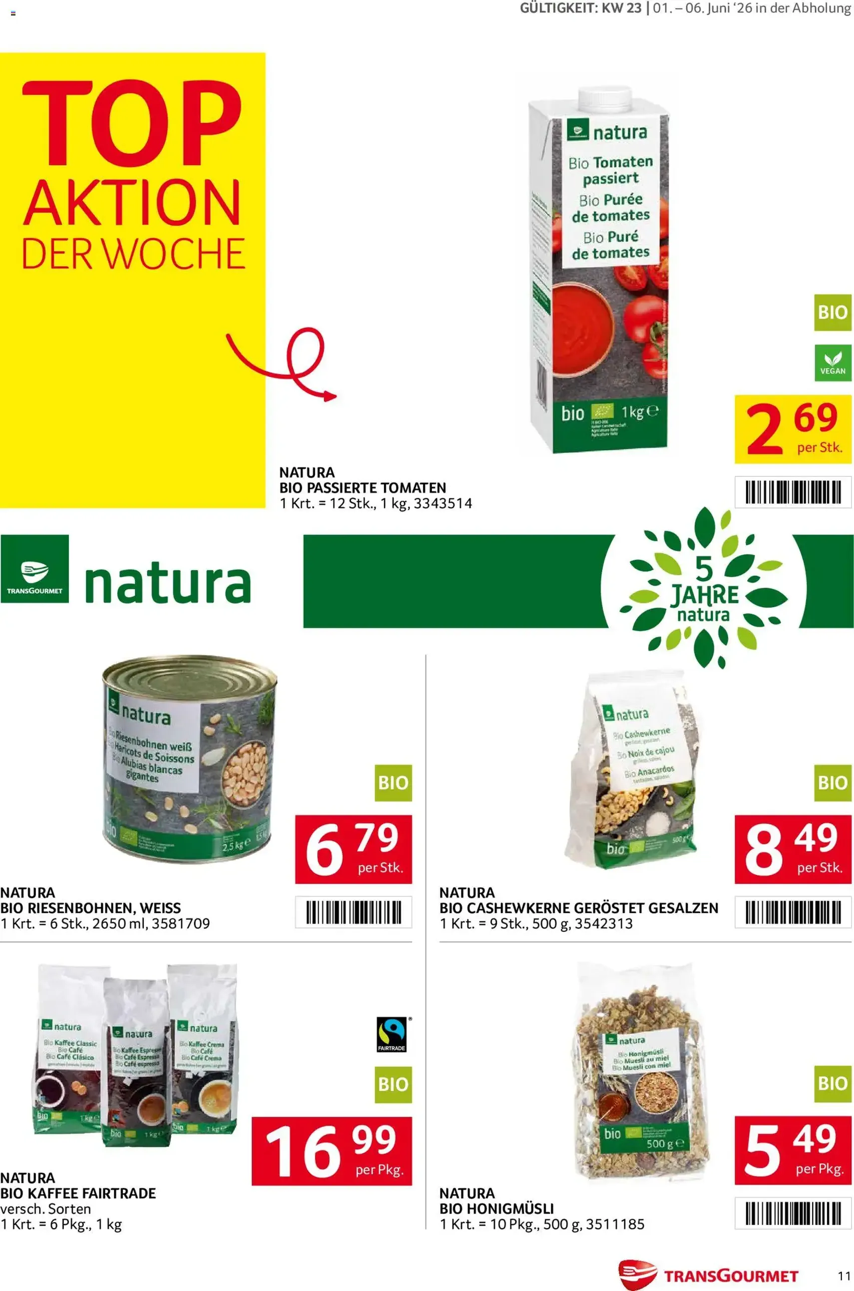 Transgourmet Flugblatt - Gültiger Prospekt ab 01.06.2026, Seite 11 von insgesamt 36