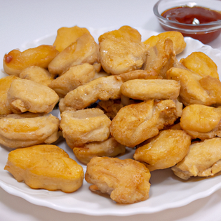 Previsualización de la receta Nuggets de pollo con salsa de barbacoa con papas