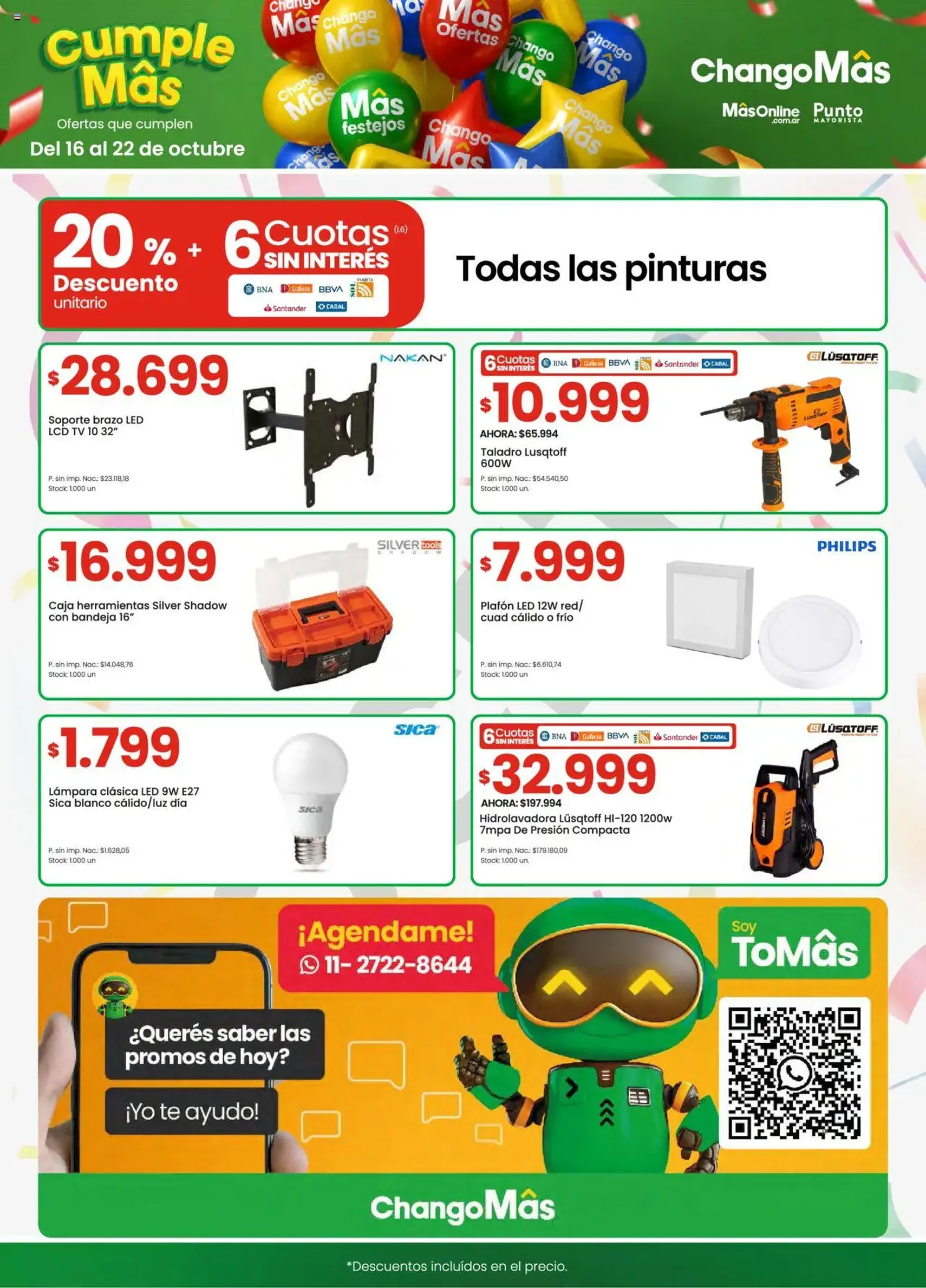 Changomas ofertas - folleto válido desde 16/10/2025 página 14 de 17 Changomas ofertas - folleto válido desde 16/10/2025 página 14 de 17