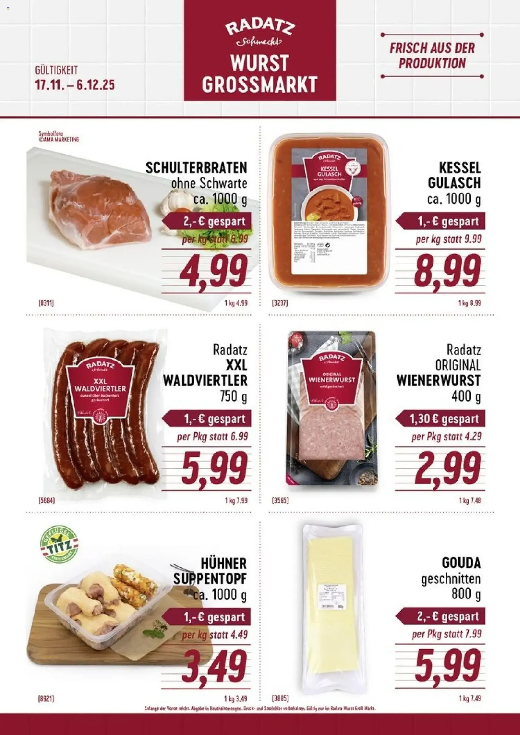 Radatz - Flugblatt - Gültiger Prospekt ab 17.11.2025, Seite 1 von insgesamt 1