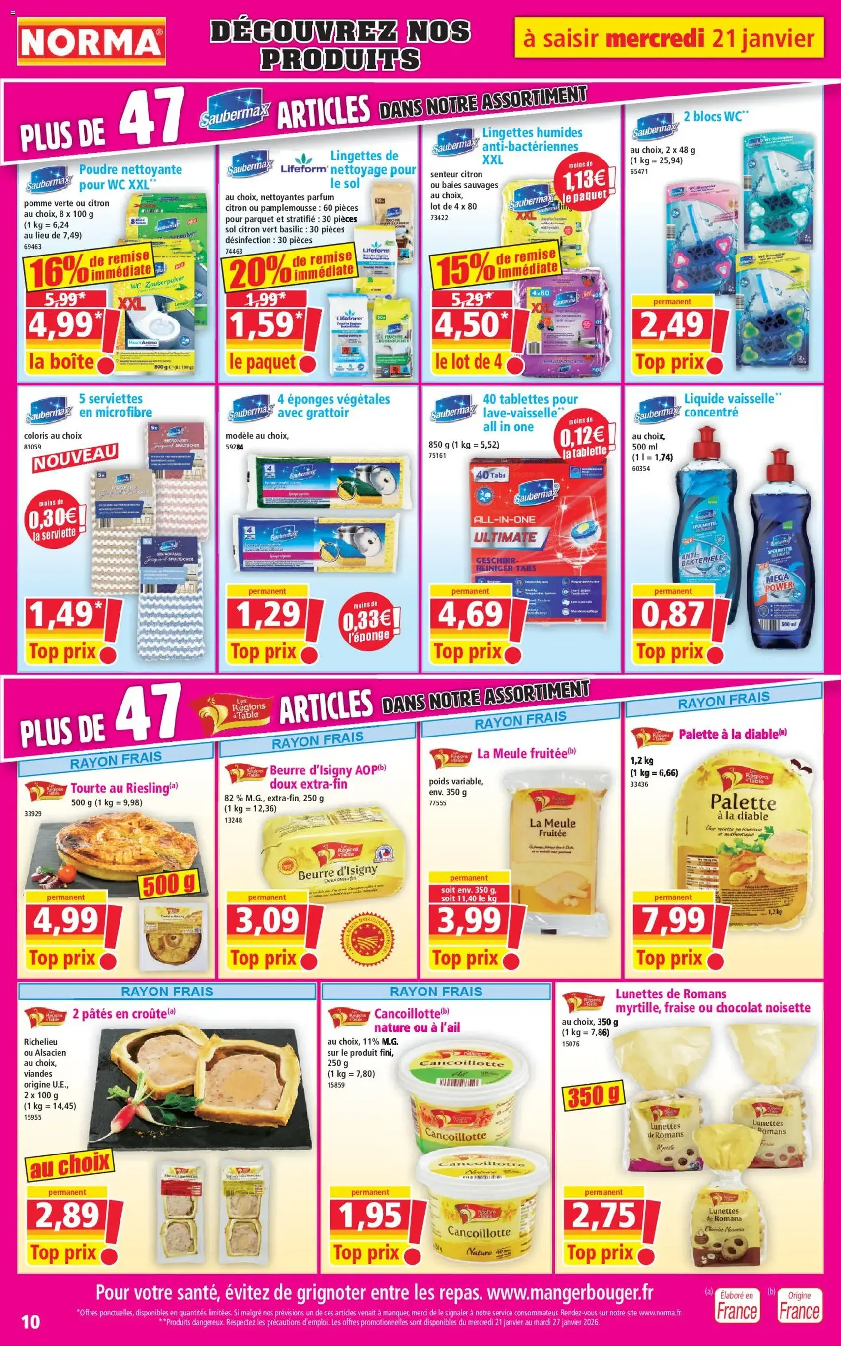 Norma catalogue - brochure valable à partir du 21/01/2026, page 10 sur 14