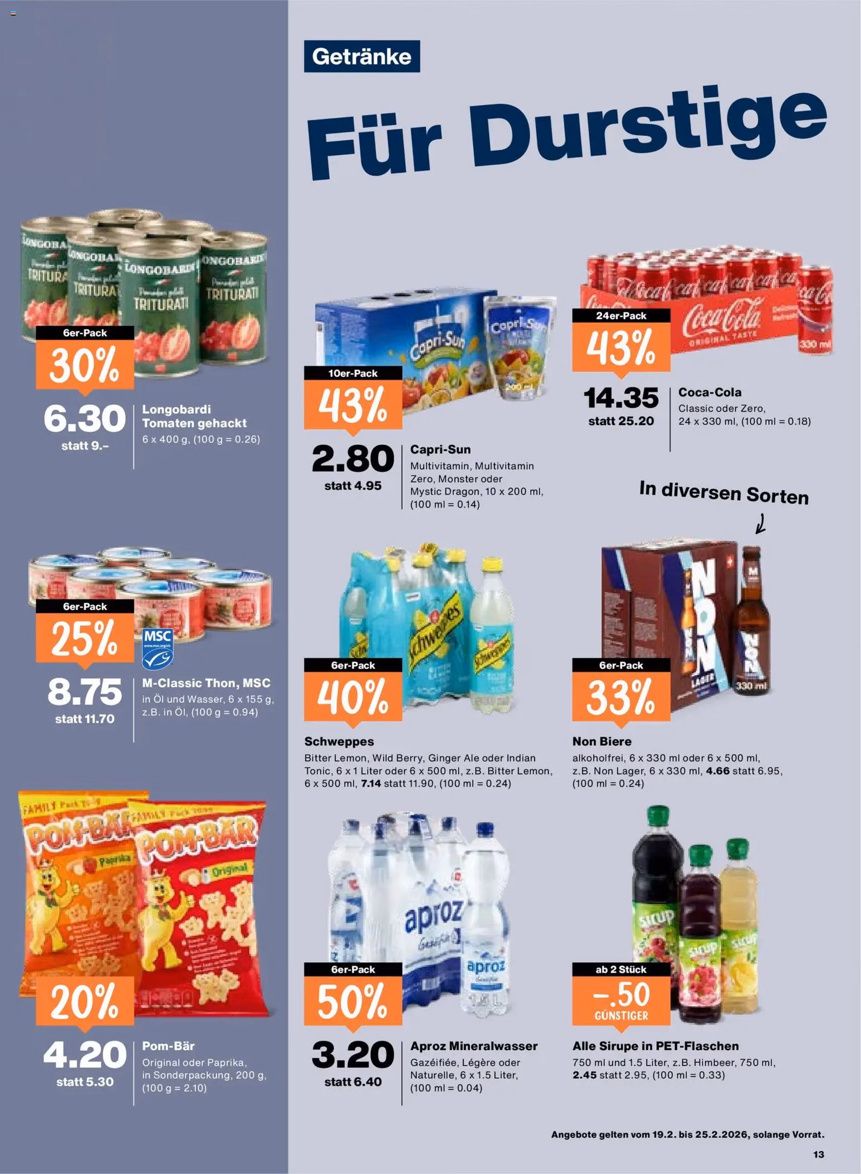 Migros Aktionen - Gültiger Prospekt ab 19.02.2026, Seite 13 von insgesamt 20