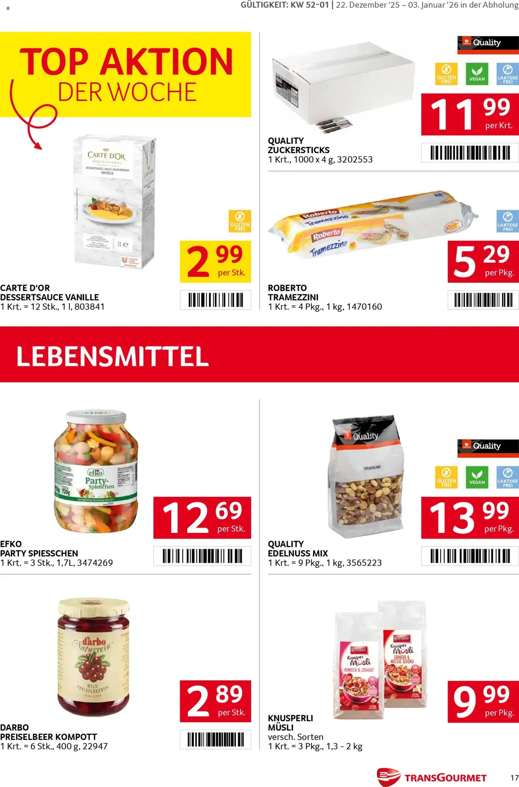 Transgourmet Flugblatt - Gültiger Prospekt ab 22.12.2025, Seite 17 von insgesamt 36
