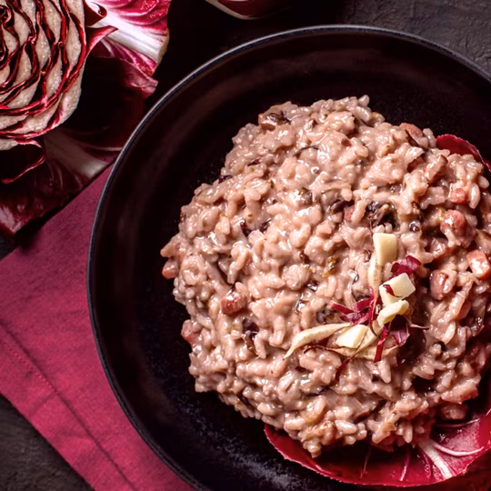 Anteprima ricetta Risotto al radicchio vegetariano