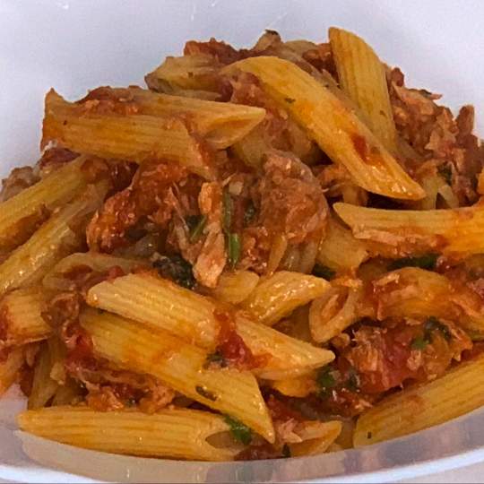 Anteprima ricetta Pasta pomodorini e tonno