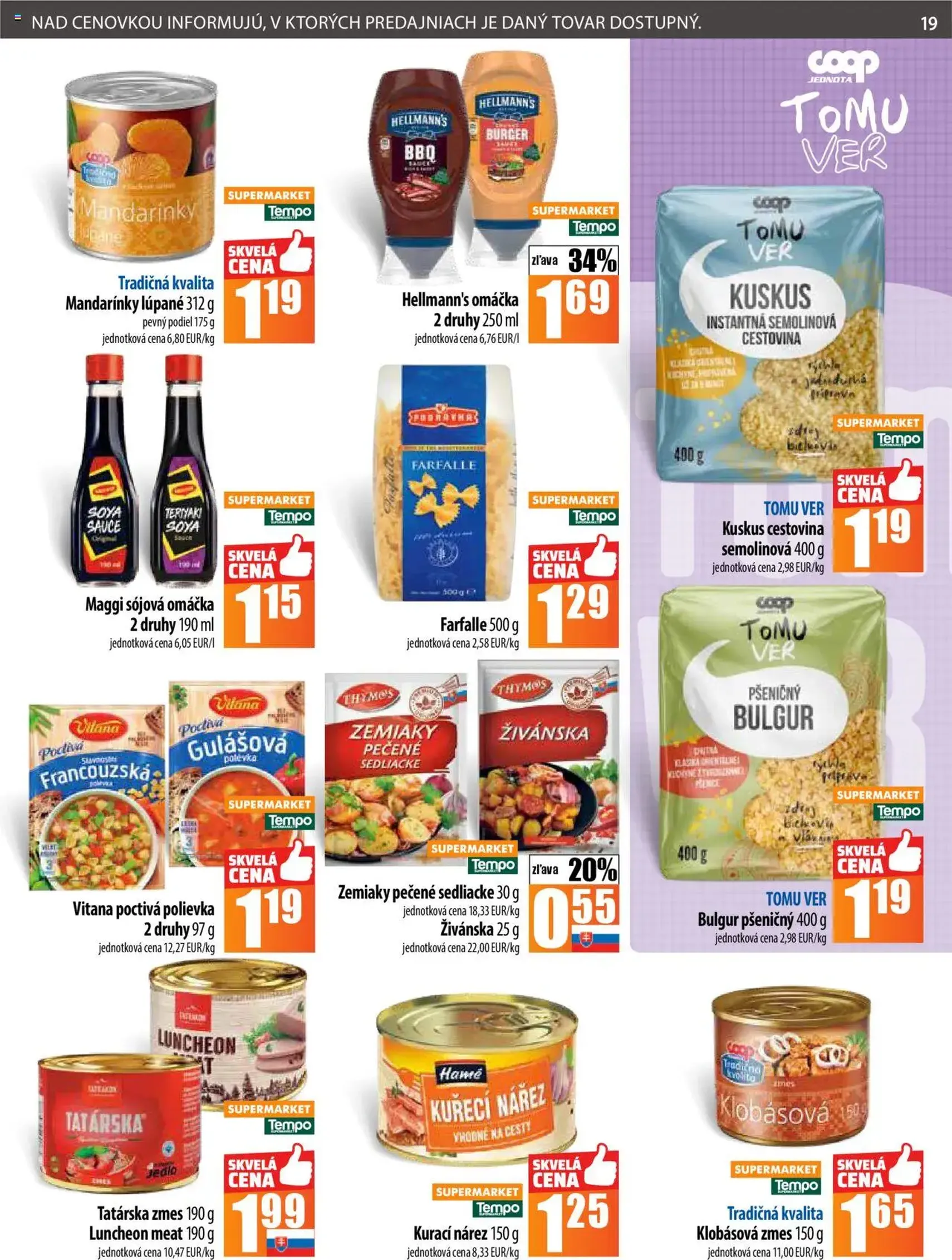 COOP Jednota leták - platný leták od 02.10.2025 strana 19 z 28 COOP Jednota leták - platný leták od 02.10.2025 strana 19 z 28