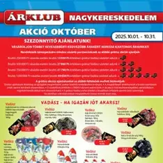 ÁRKLUB Akciós újság - szórólap előnézete érvényes 2025.10.01. -tól