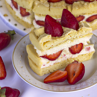 Recipe preview Fresh No Bake Healthy Strawberry Slice