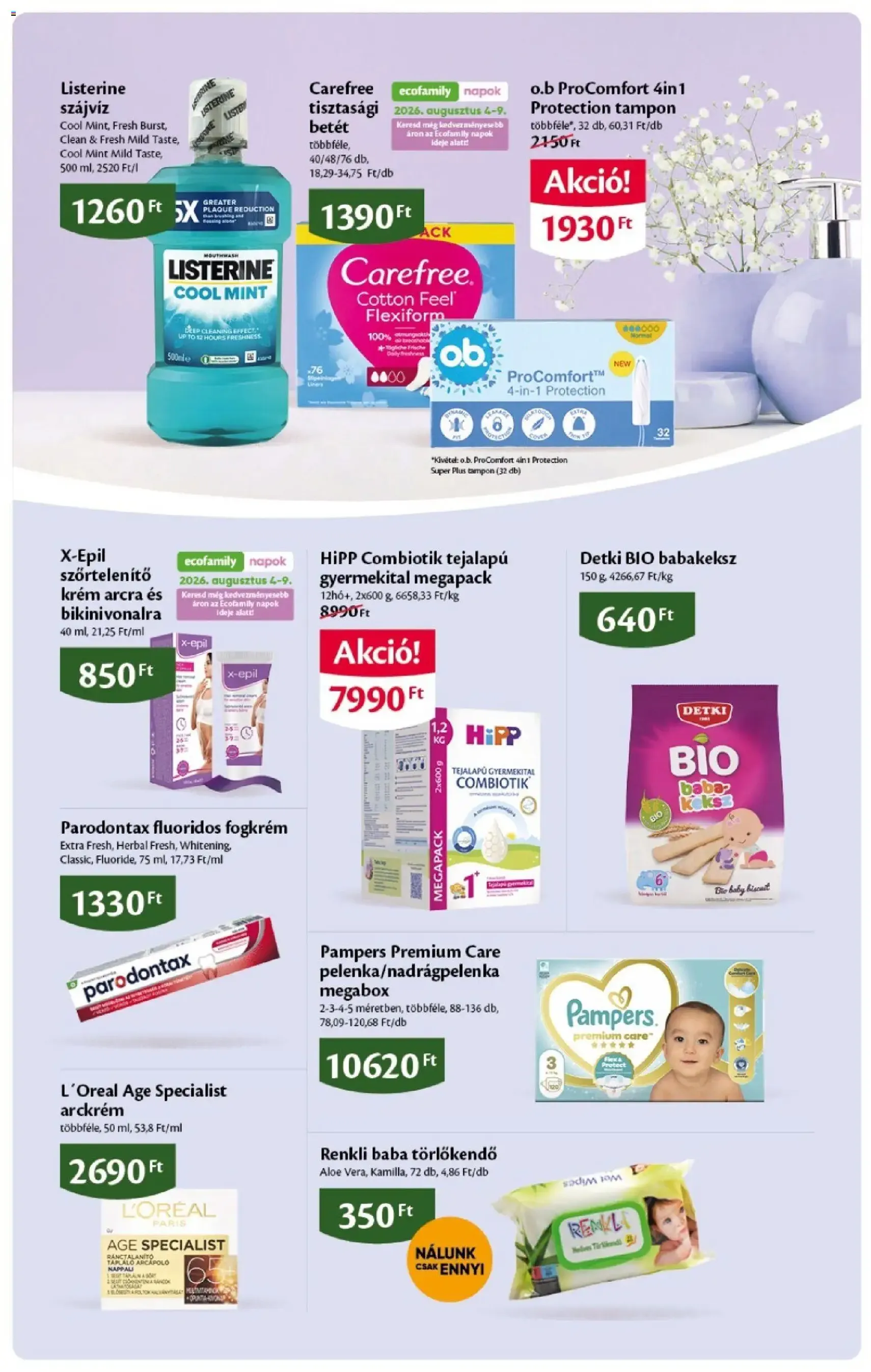 EcoFamily Akciós újság - 2026.08.04. érvényes szórólap 14 oldal 20 oldalból