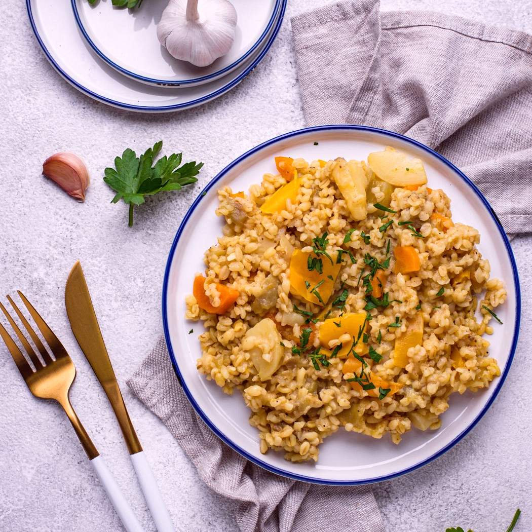 Bulgur zöldségekkel
