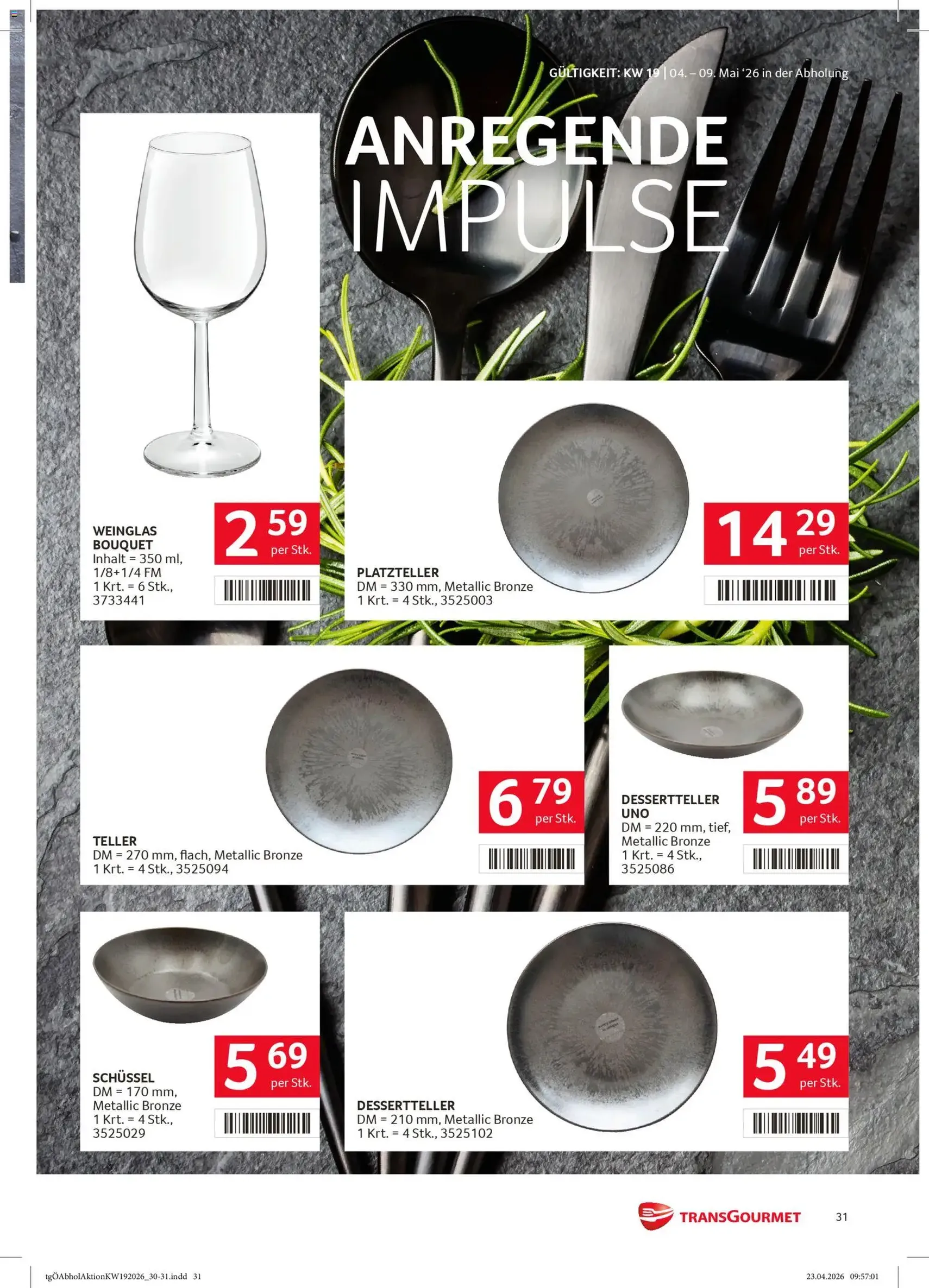 Transgourmet Flugblatt - Gültiger Prospekt ab 04.05.2026, Seite 31 von insgesamt 32