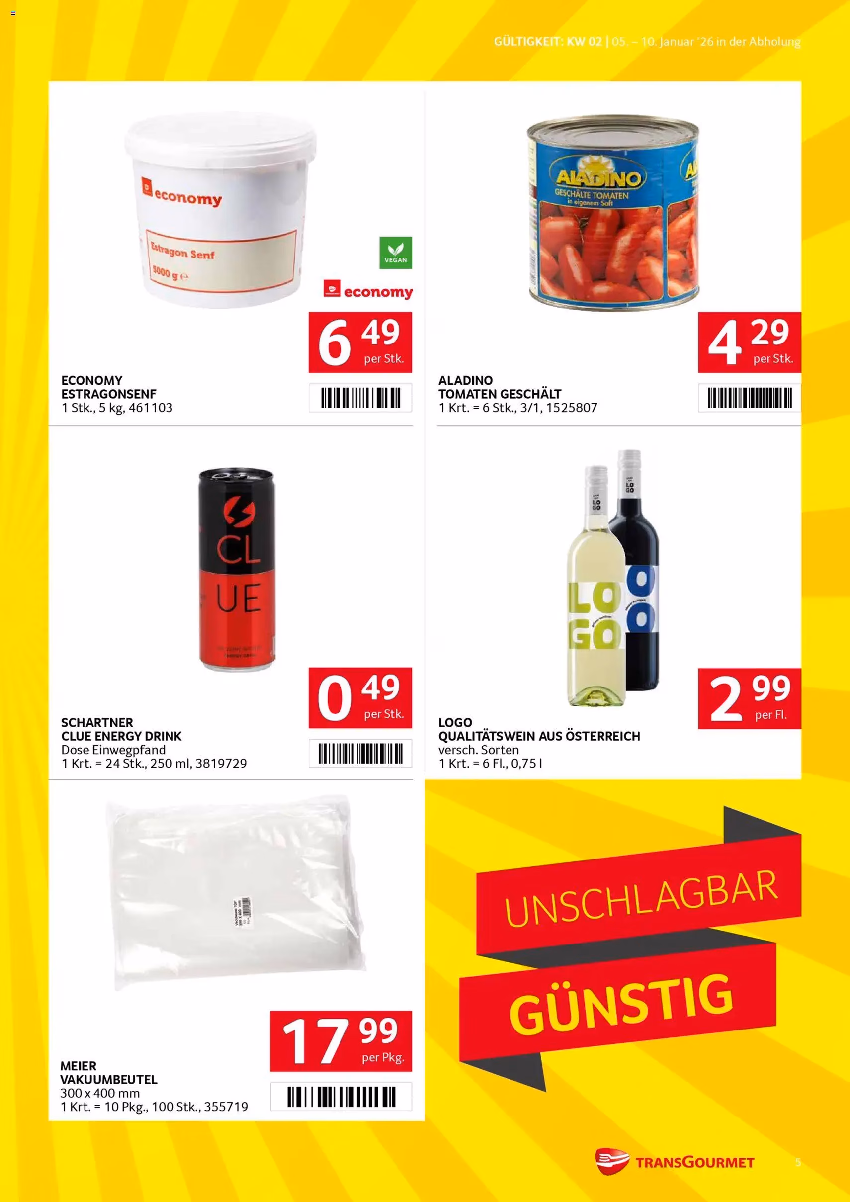 Transgourmet Flugblatt - Gültiger Prospekt ab 05.01.2026, Seite 5 von insgesamt 35