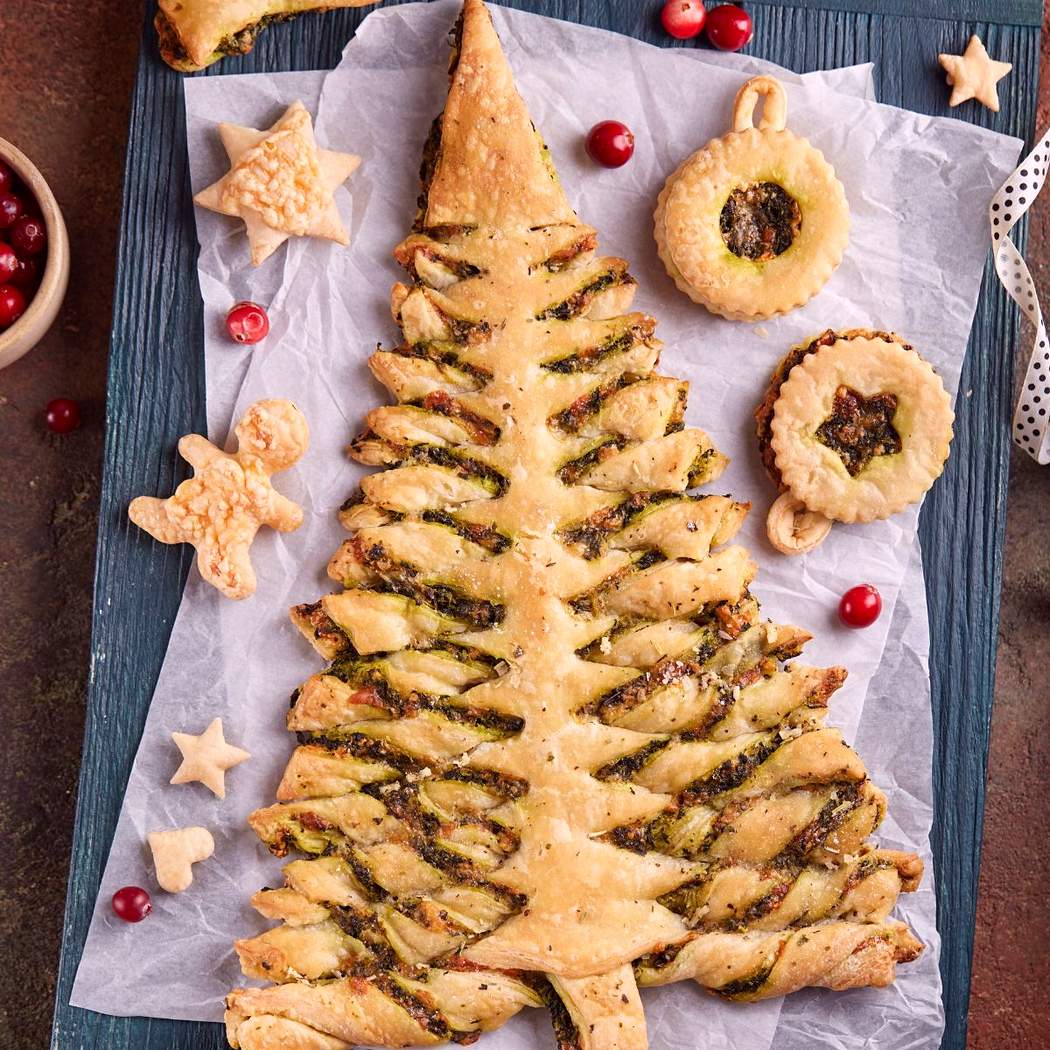 Albero di Natale in pasta sfoglia