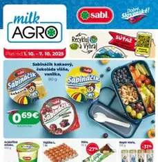 Milk Agro leták - náhľad letáku platný od 01.10.2025