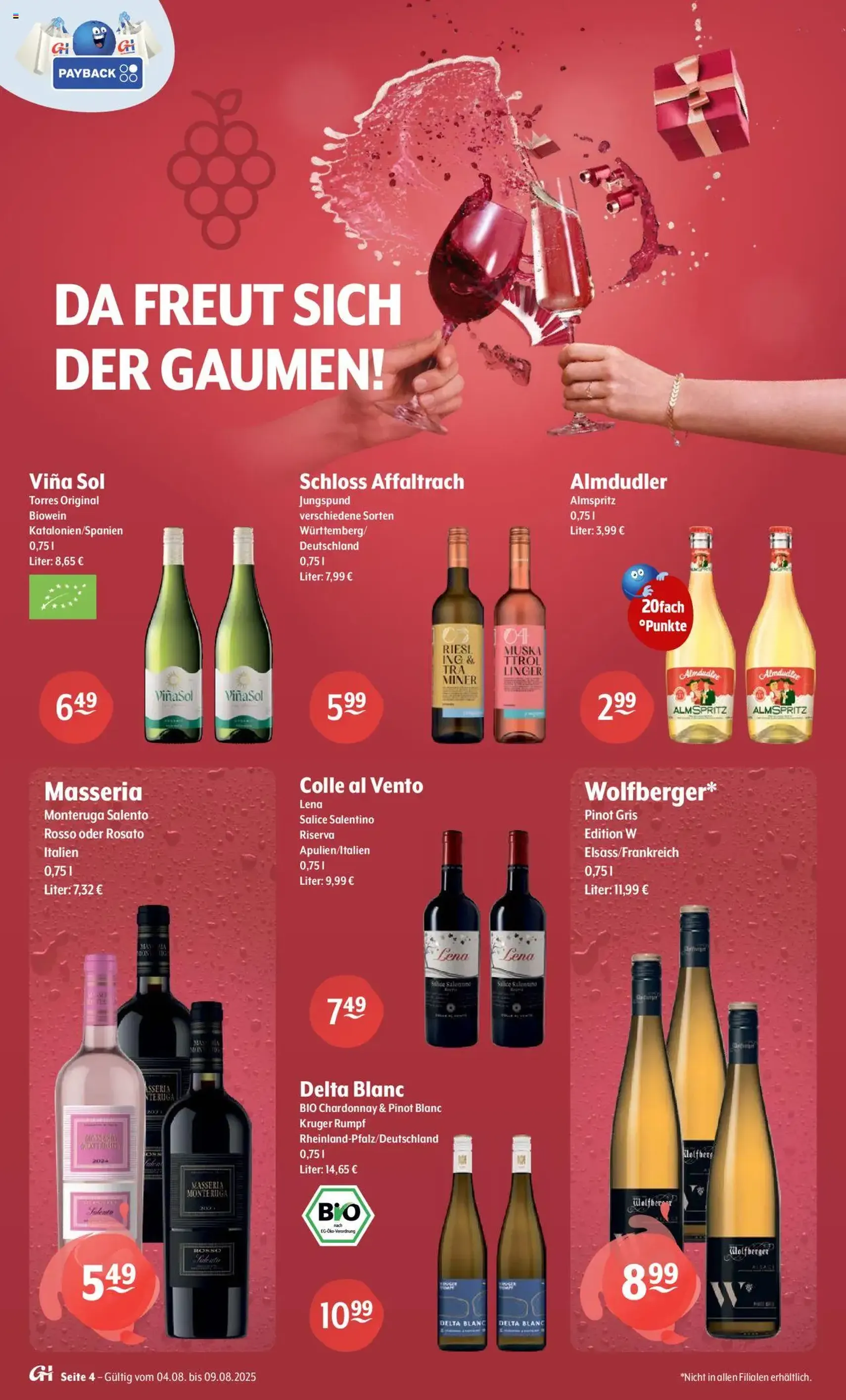 Trink und Spare Prospekt - Gültiger Prospekt ab 04.08.2025, Seite 4 von insgesamt 8