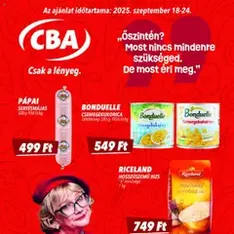 CBA Akciós újság - szórólap előnézete érvényes 2025.09.18. -tól