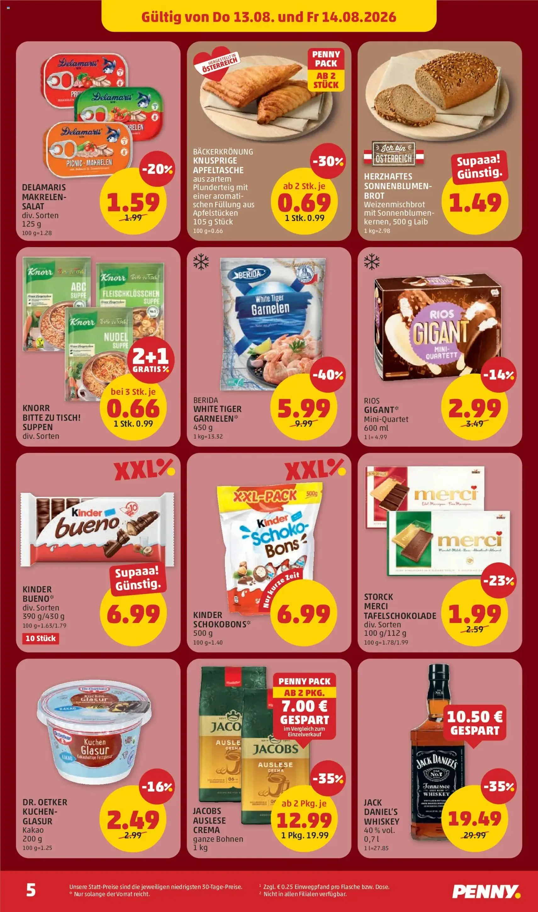 Penny Markt - Flugblatt - Gültiger Prospekt ab 13.08.2026, Seite 5 von insgesamt 32