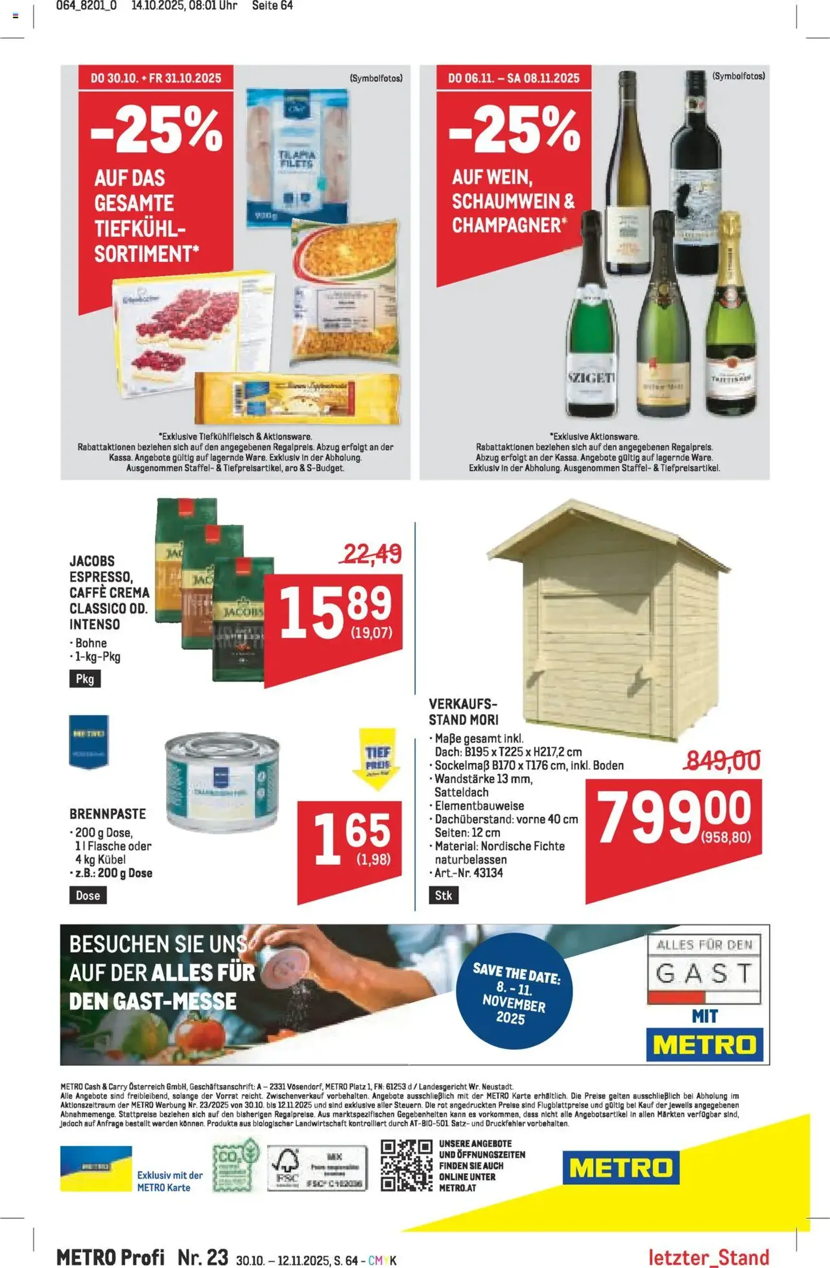 Metro angebote Profi - Gültiger Prospekt ab 30.10.2025, Seite 64 von insgesamt 64 Metro angebote Profi - Gültiger Prospekt ab 30.10.2025, Seite 64 von insgesamt 64