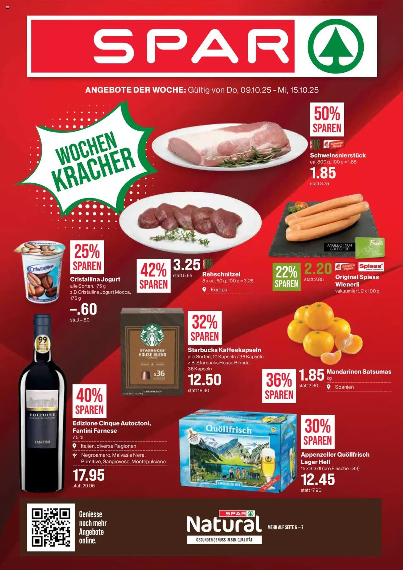 SPAR Aktionen - Gültiger Prospekt ab 09.10.2025, Seite 1 von insgesamt 22