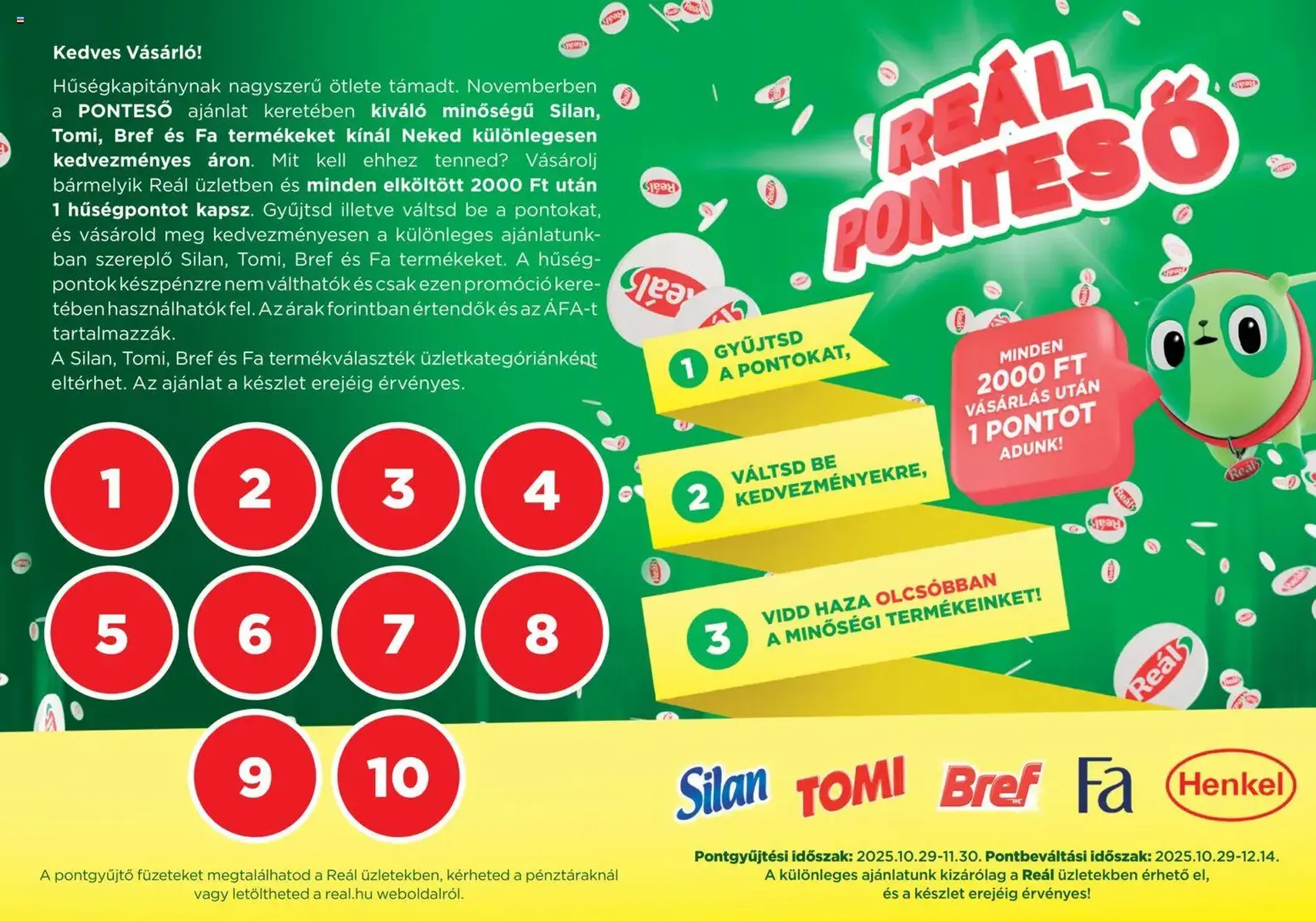 Reál Szórólap - 2025.10.29. érvényes szórólap 1 oldal 2 oldalból