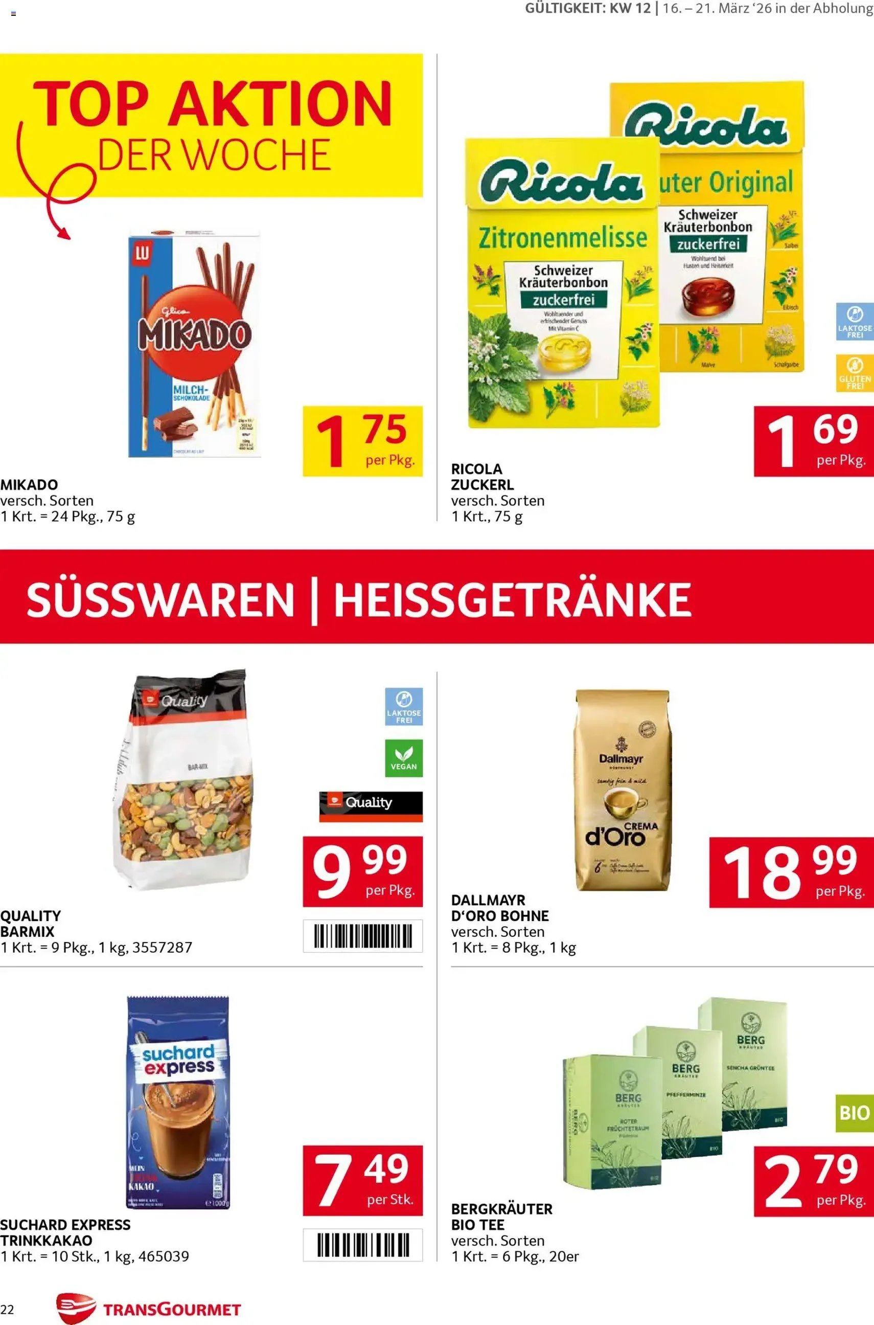 Transgourmet Flugblatt - Gültiger Prospekt ab 16.03.2026, Seite 22 von insgesamt 36