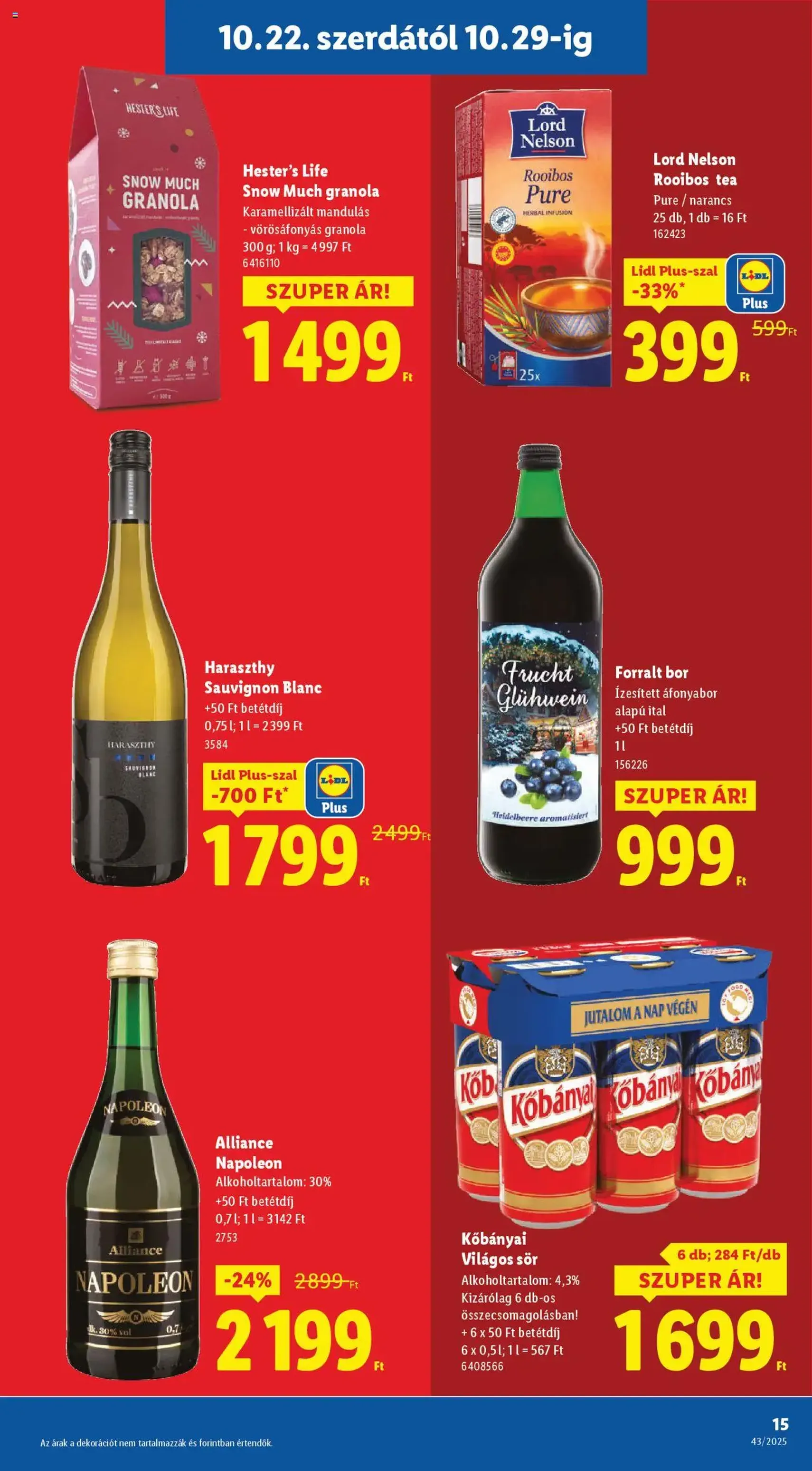 Lidl Akciós újság - 2025.10.22. érvényes szórólap 15 oldal 64 oldalból Lidl Akciós újság - 2025.10.22. érvényes szórólap 15 oldal 64 oldalból