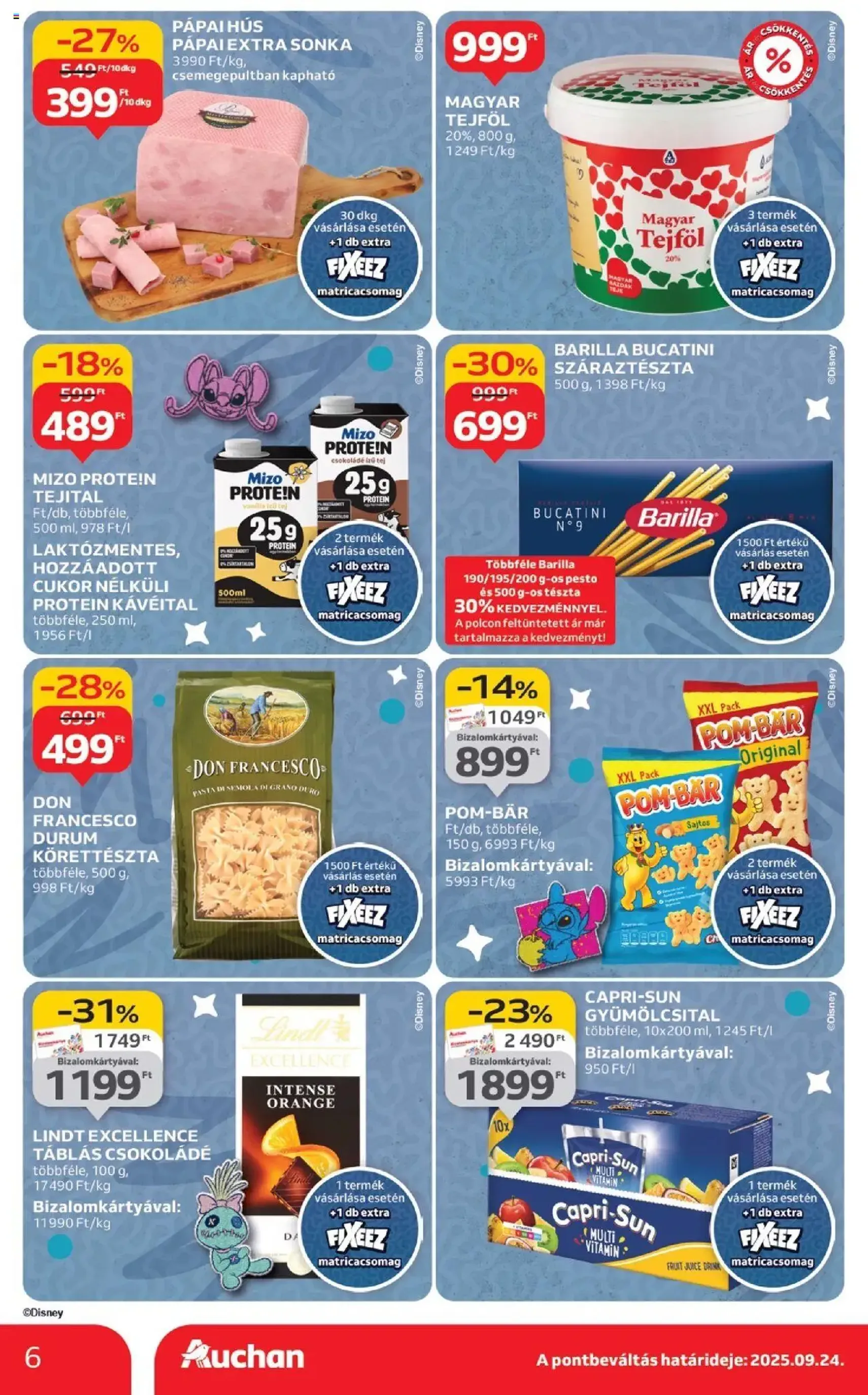 Auchan Akciós újság - 2025.09.04. érvényes szórólap 6 oldal 52 oldalból Auchan Akciós újság - 2025.09.04. érvényes szórólap 6 oldal 52 oldalból
