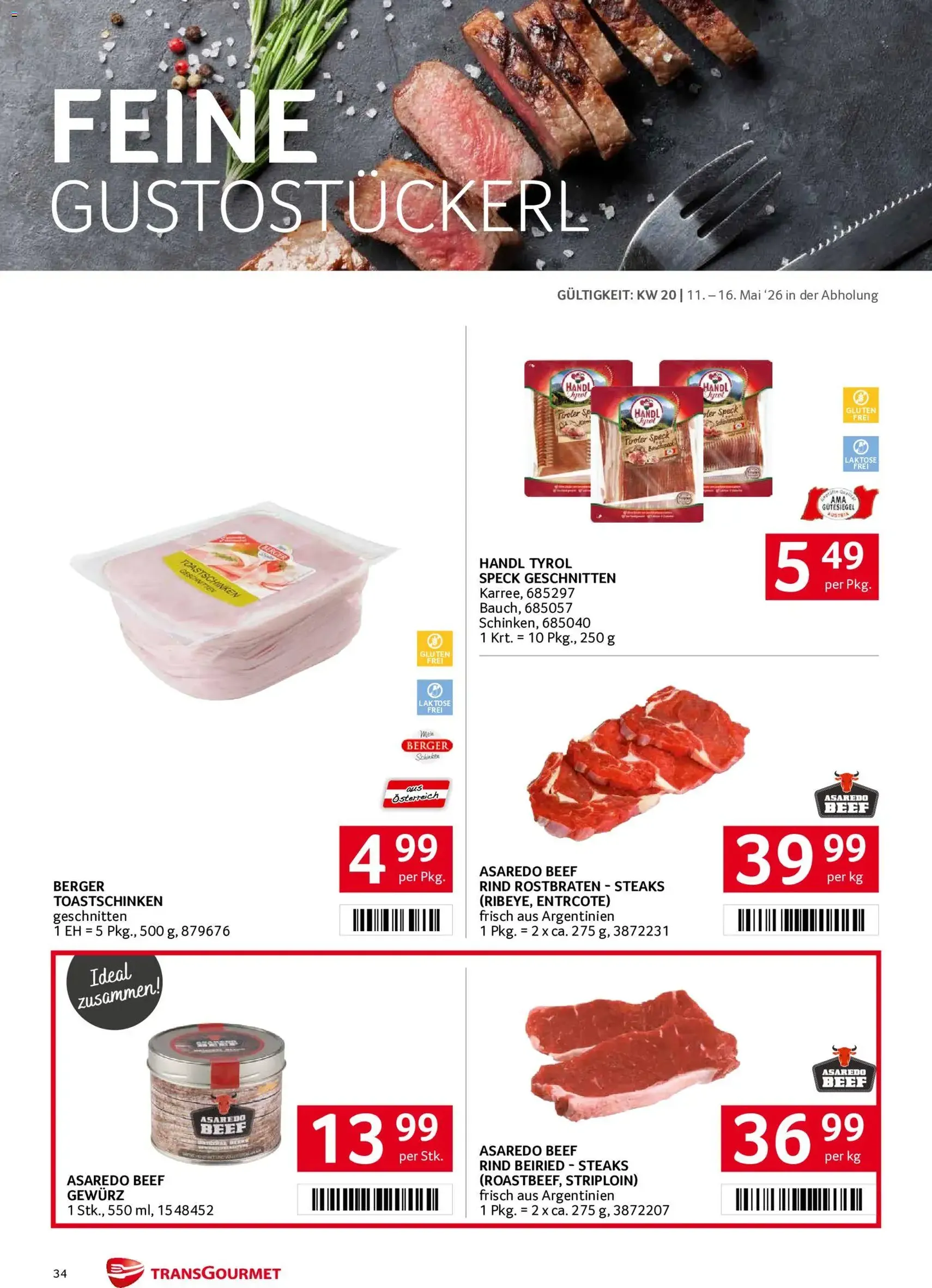 Transgourmet Flugblatt - Gültiger Prospekt ab 11.05.2026, Seite 34 von insgesamt 40
