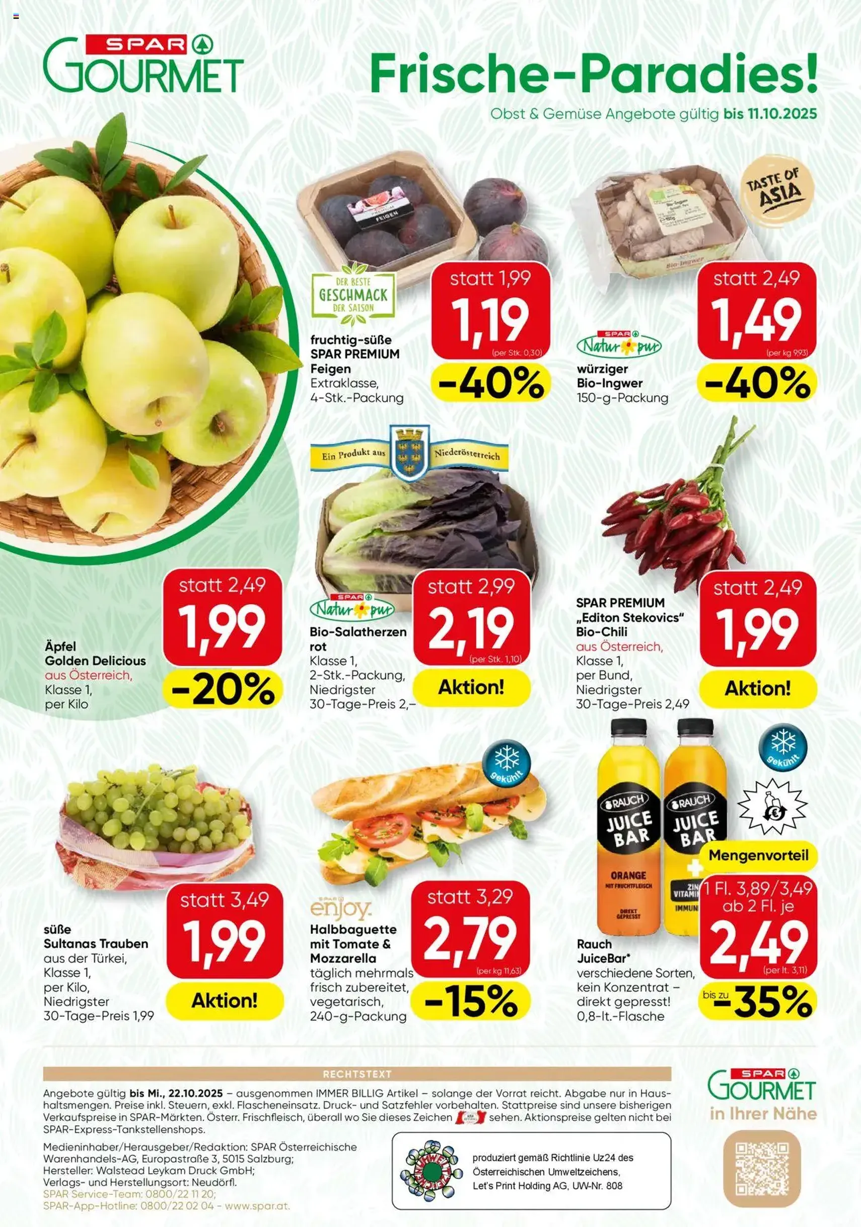 SPAR Gourmet Flugblatt - Gültiger Prospekt ab 09.10.2025, Seite 12 von insgesamt 12