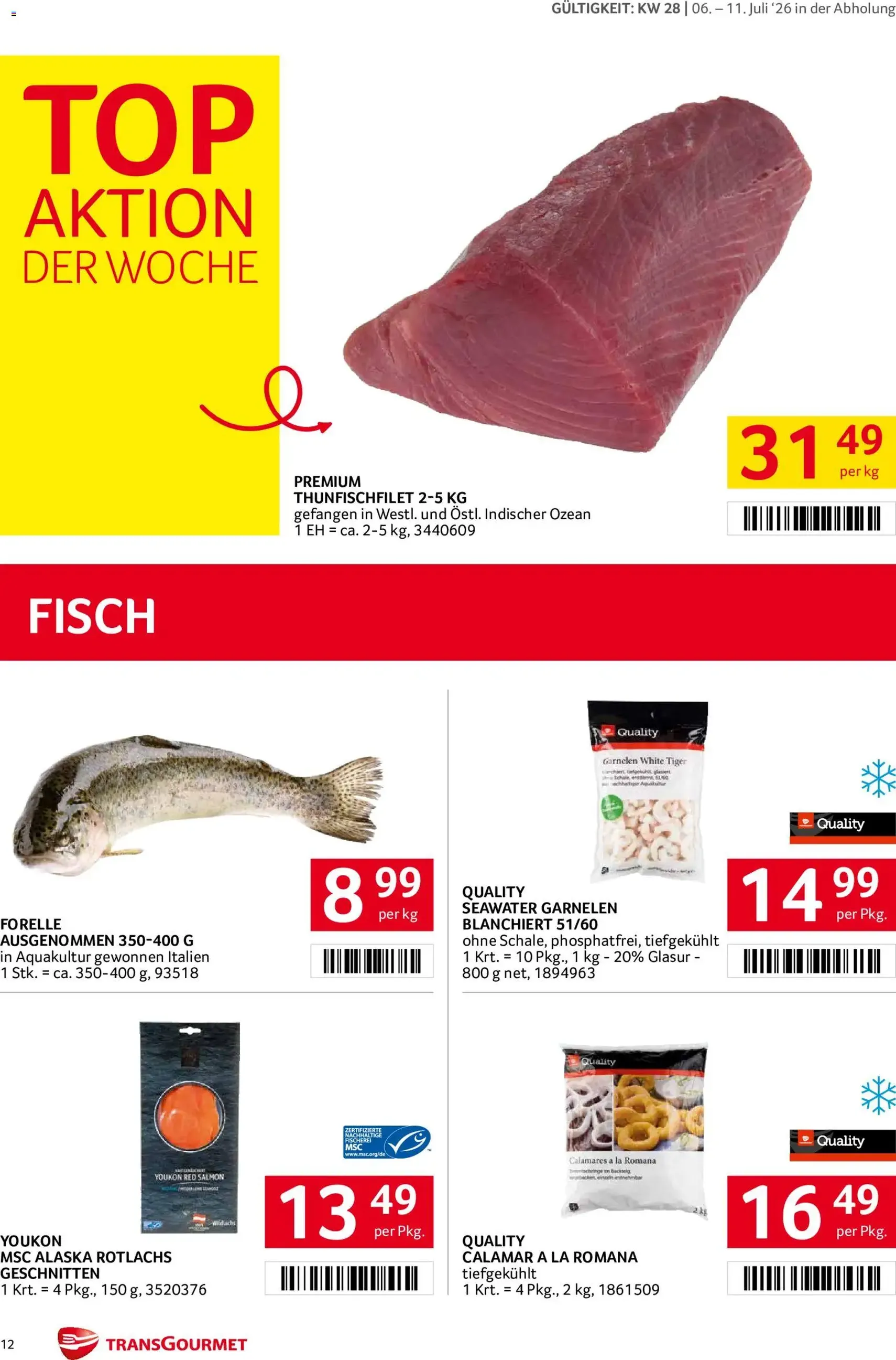 Transgourmet Flugblatt - Gültiger Prospekt ab 06.07.2026, Seite 12 von insgesamt 28