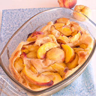 Pfirsich Auflauf Sommer Dessert - Rezeptvorschau