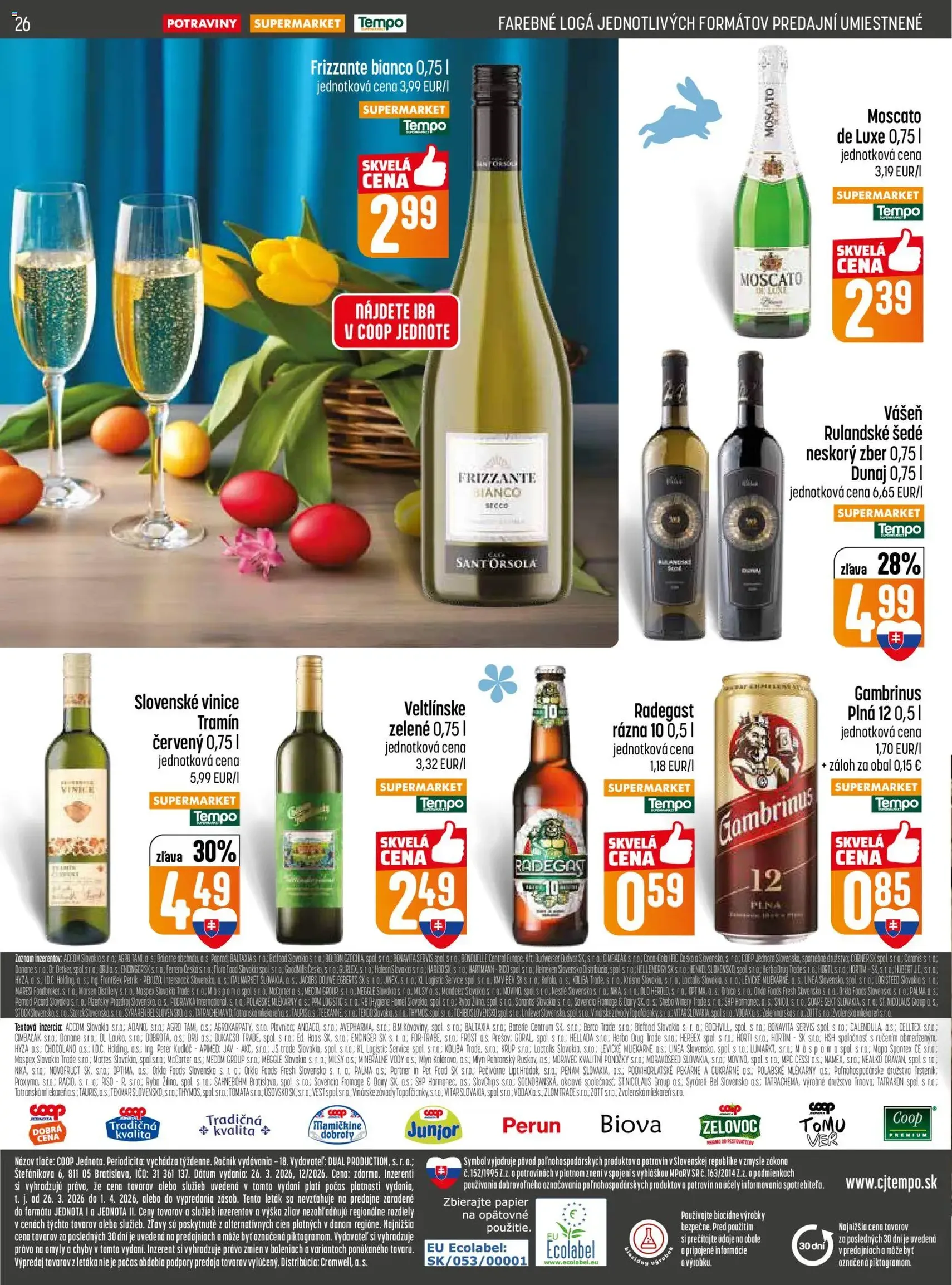 COOP Jednota leták - platný leták od 26.03.2026 strana 26 z 32